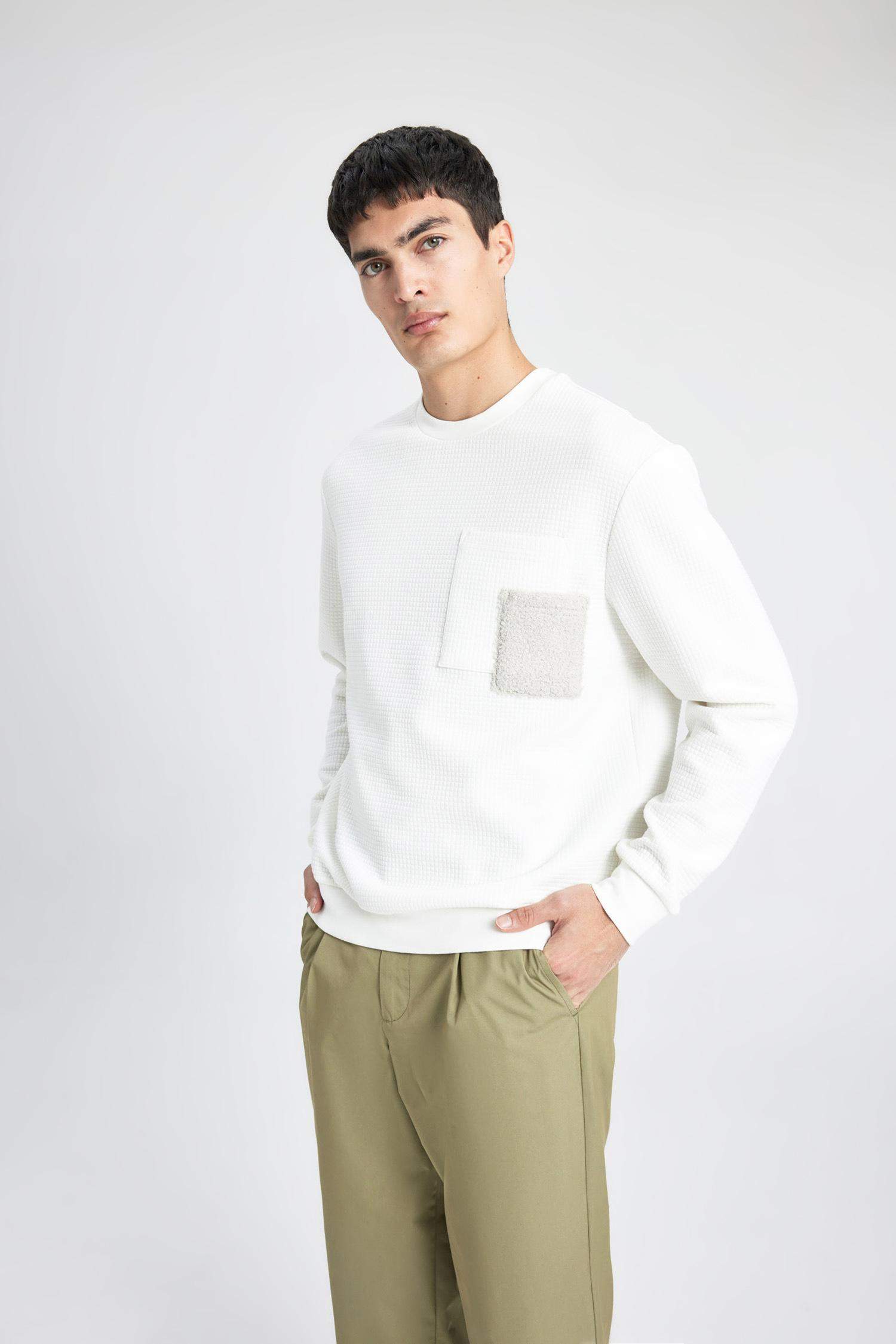 Regular Fit Bisiklet Yaka Sweatshirt