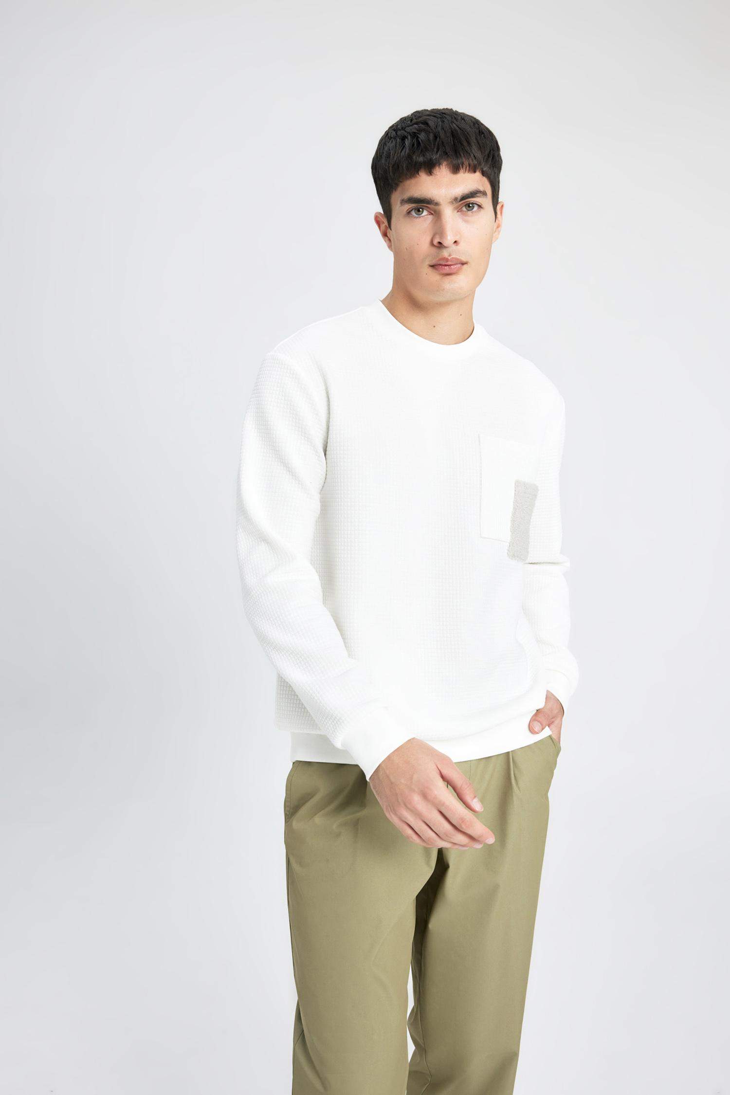Regular Fit Bisiklet Yaka Sweatshirt