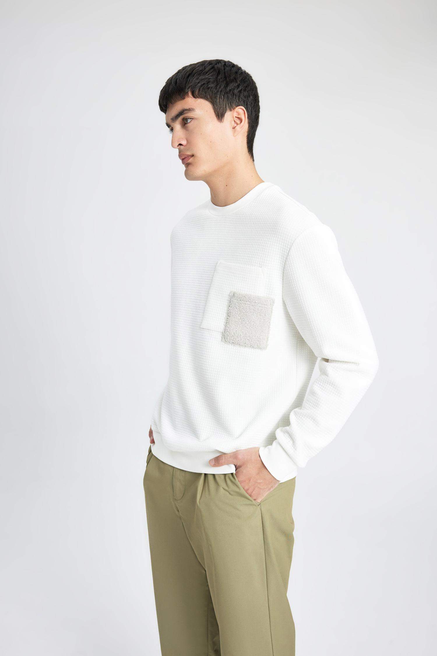 Regular Fit Bisiklet Yaka Sweatshirt