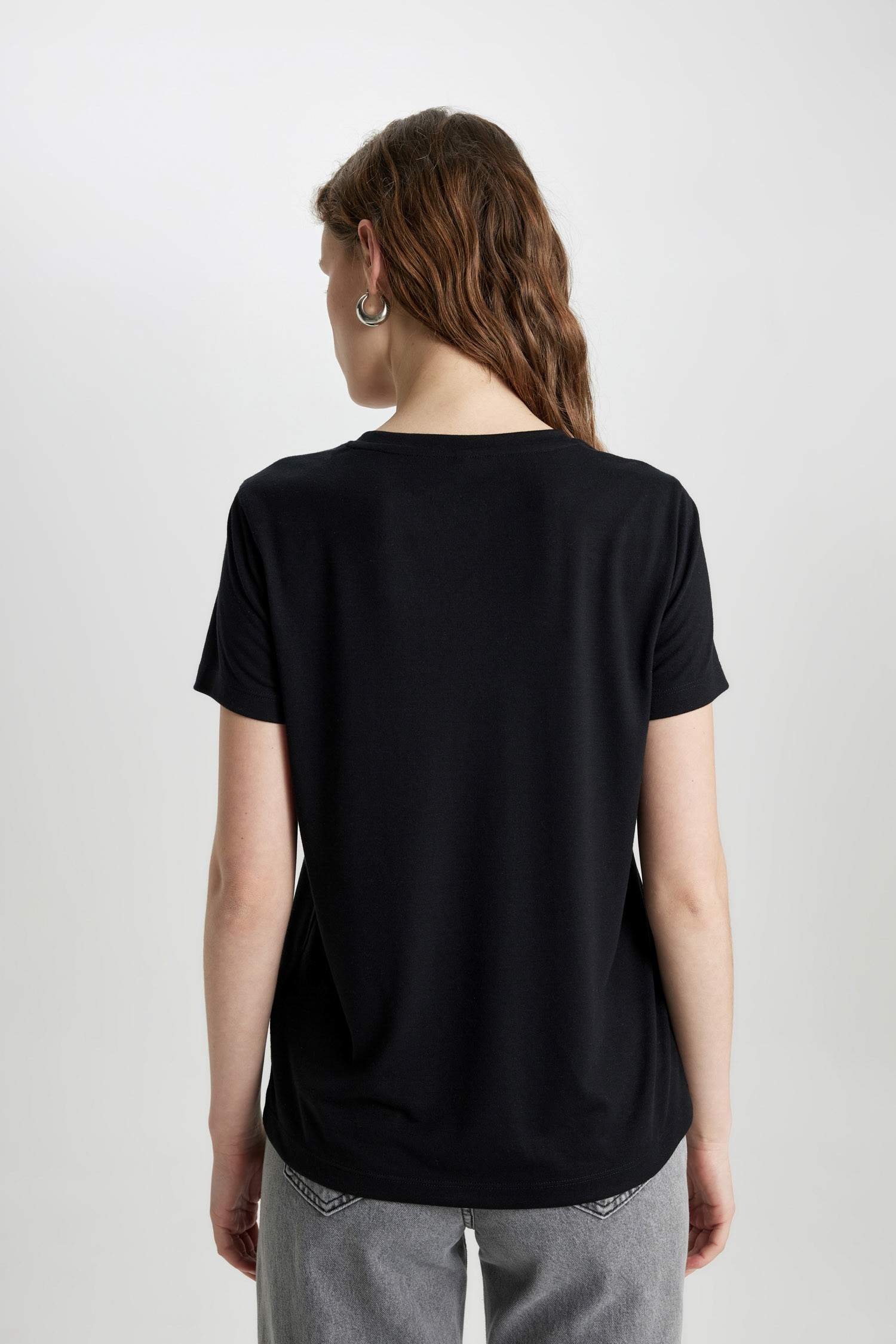 Regular Fit Crew Neck Printed Short Sleeve T-Shirt