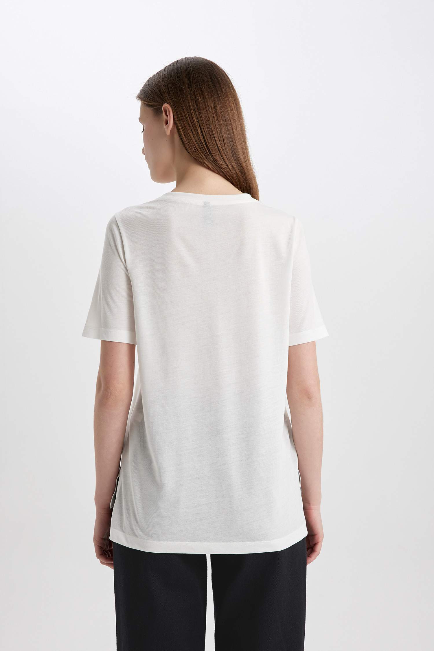 Relax Fit Crew Neck Printed Short Sleeve T-Shirt