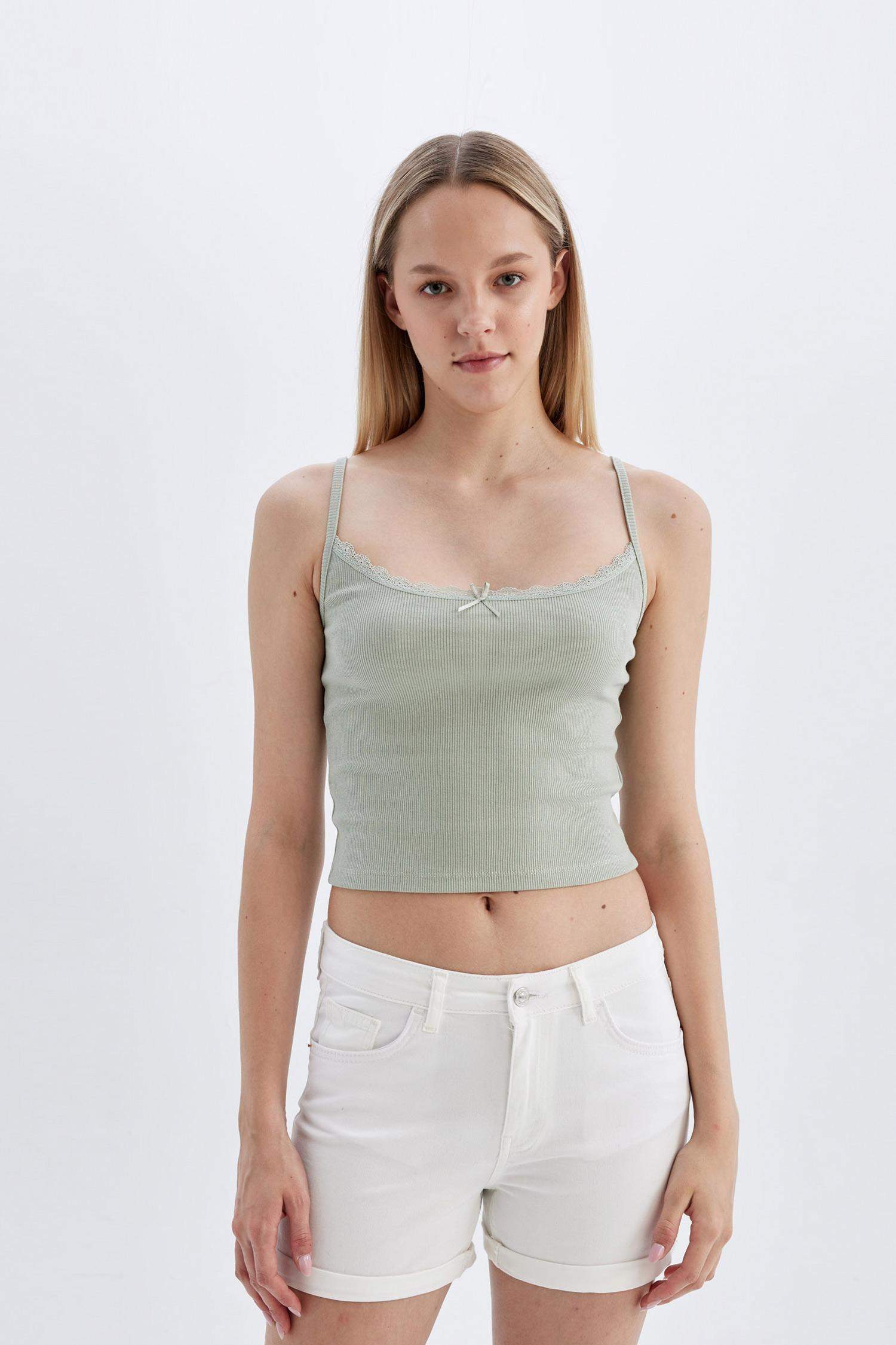 High Waist Fold-Ankle Denim Shorts