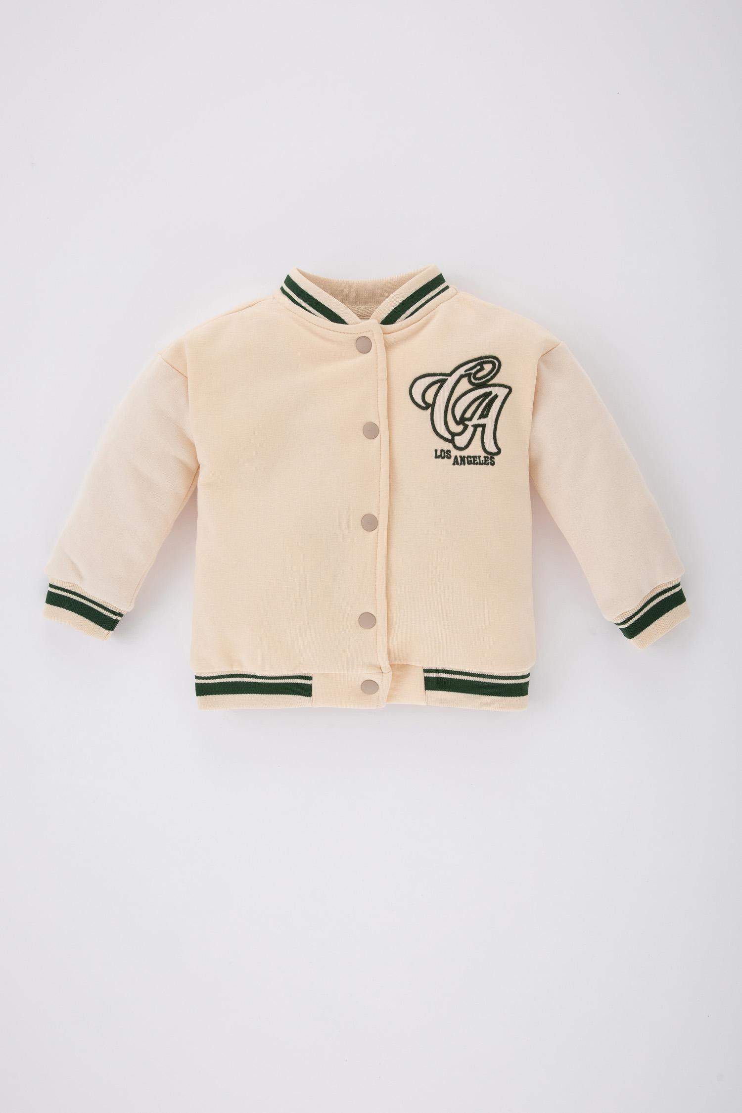 Baby Girl Printed Crew Neck Cardigan