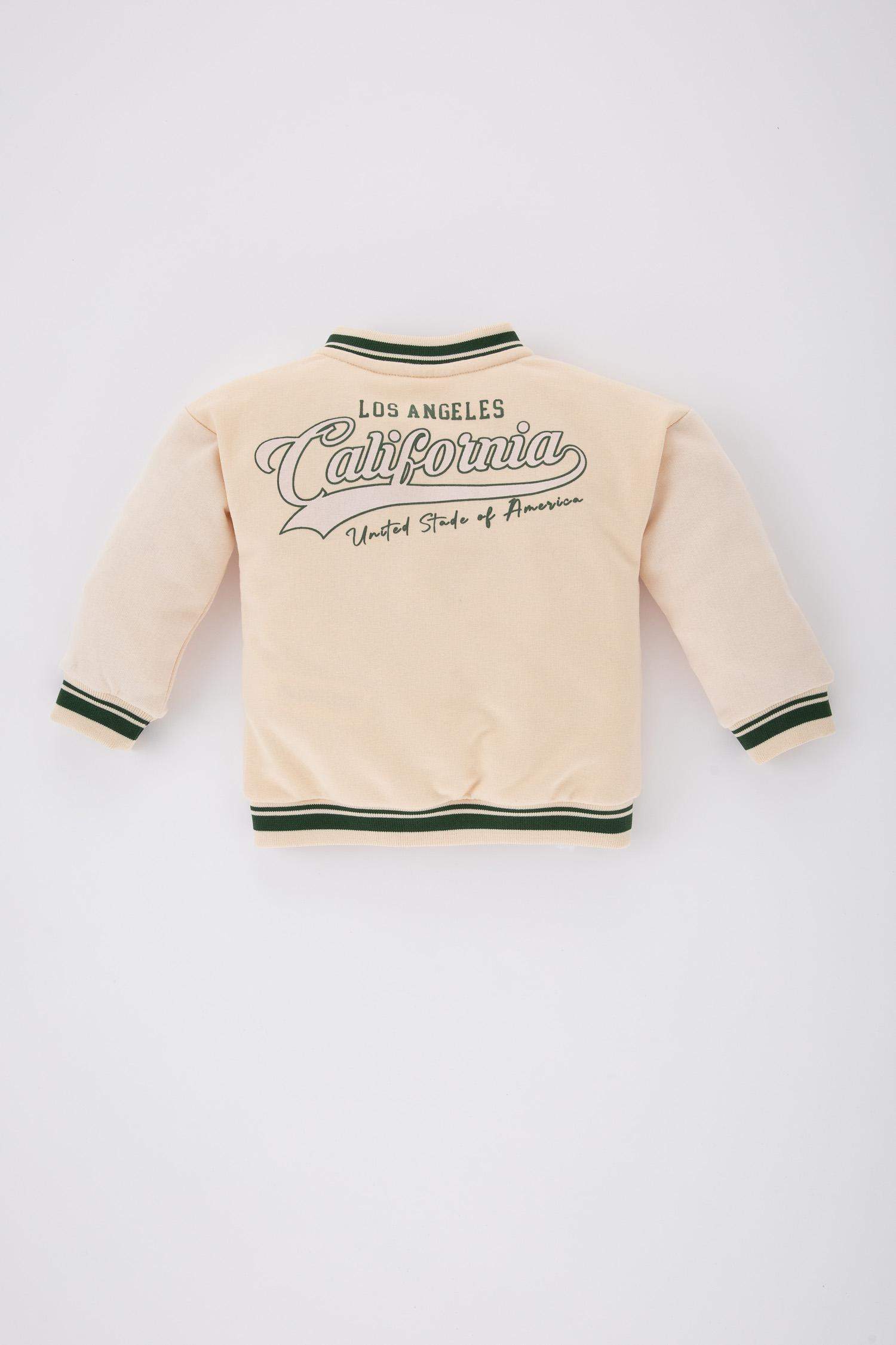 Baby Girl Printed Crew Neck Cardigan