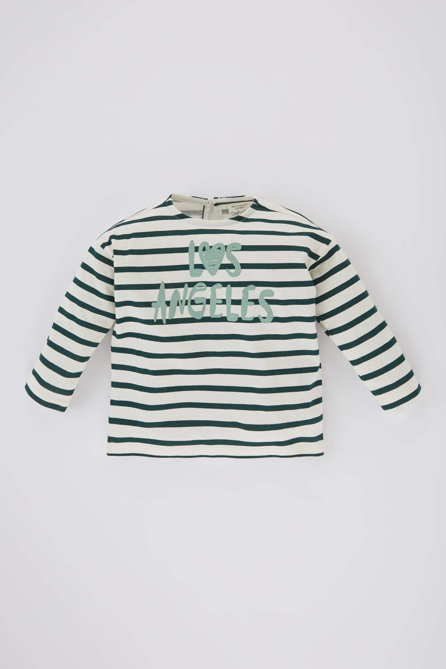 Baby Girl Crew Neck Striped T-Shirt