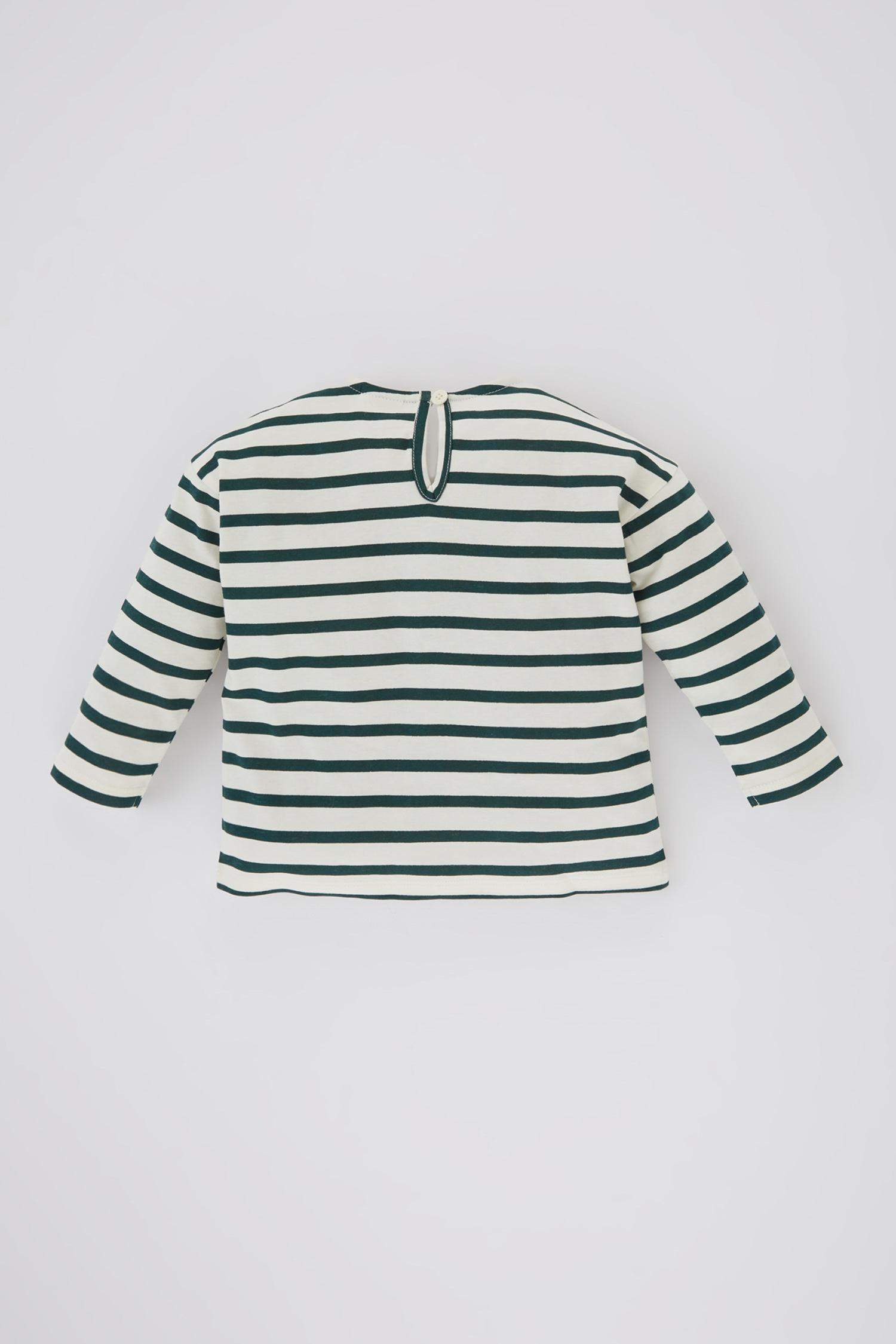 Baby Girl Crew Neck Striped T-Shirt