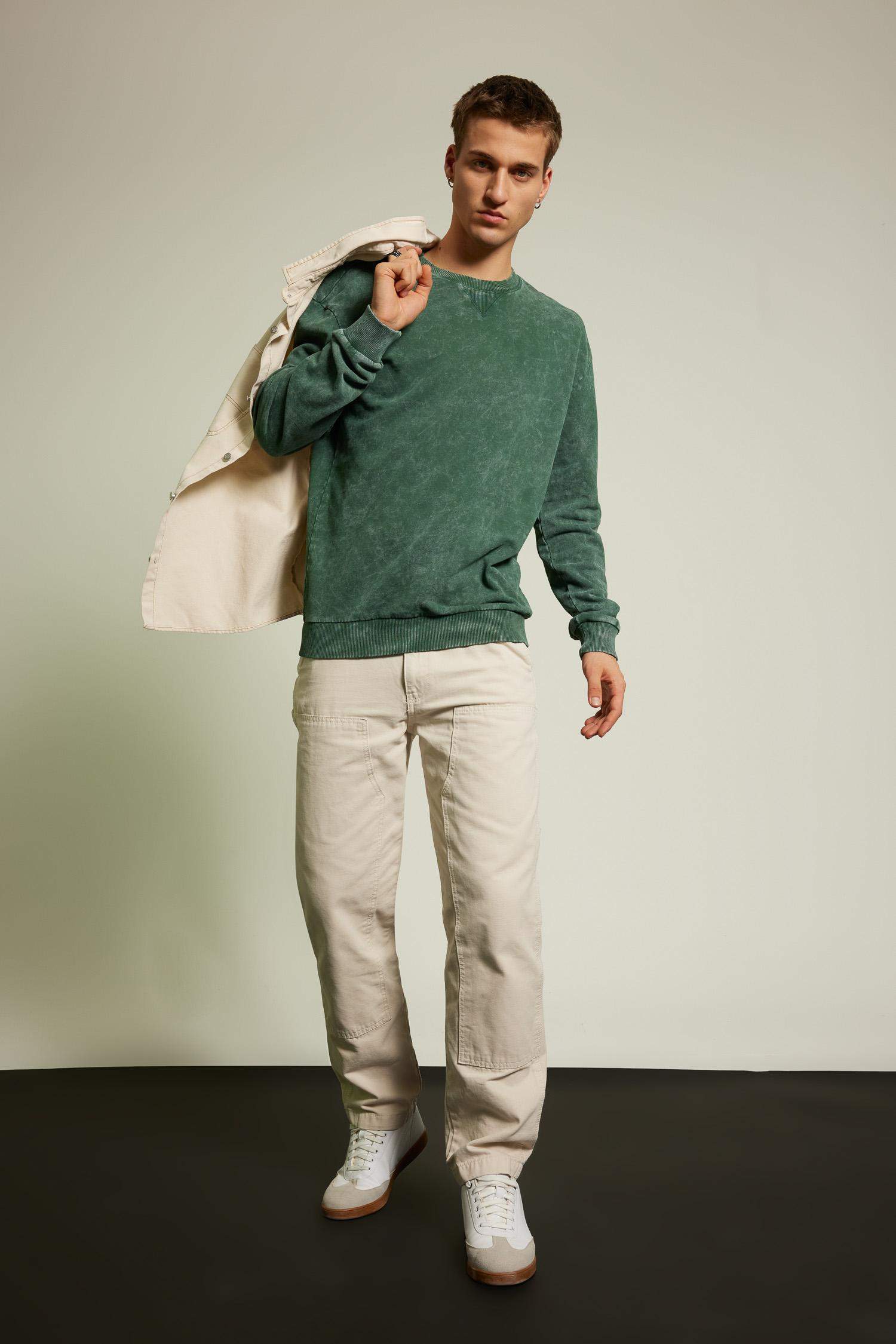 қалыпты пішім дөңгелек жаға Свитер