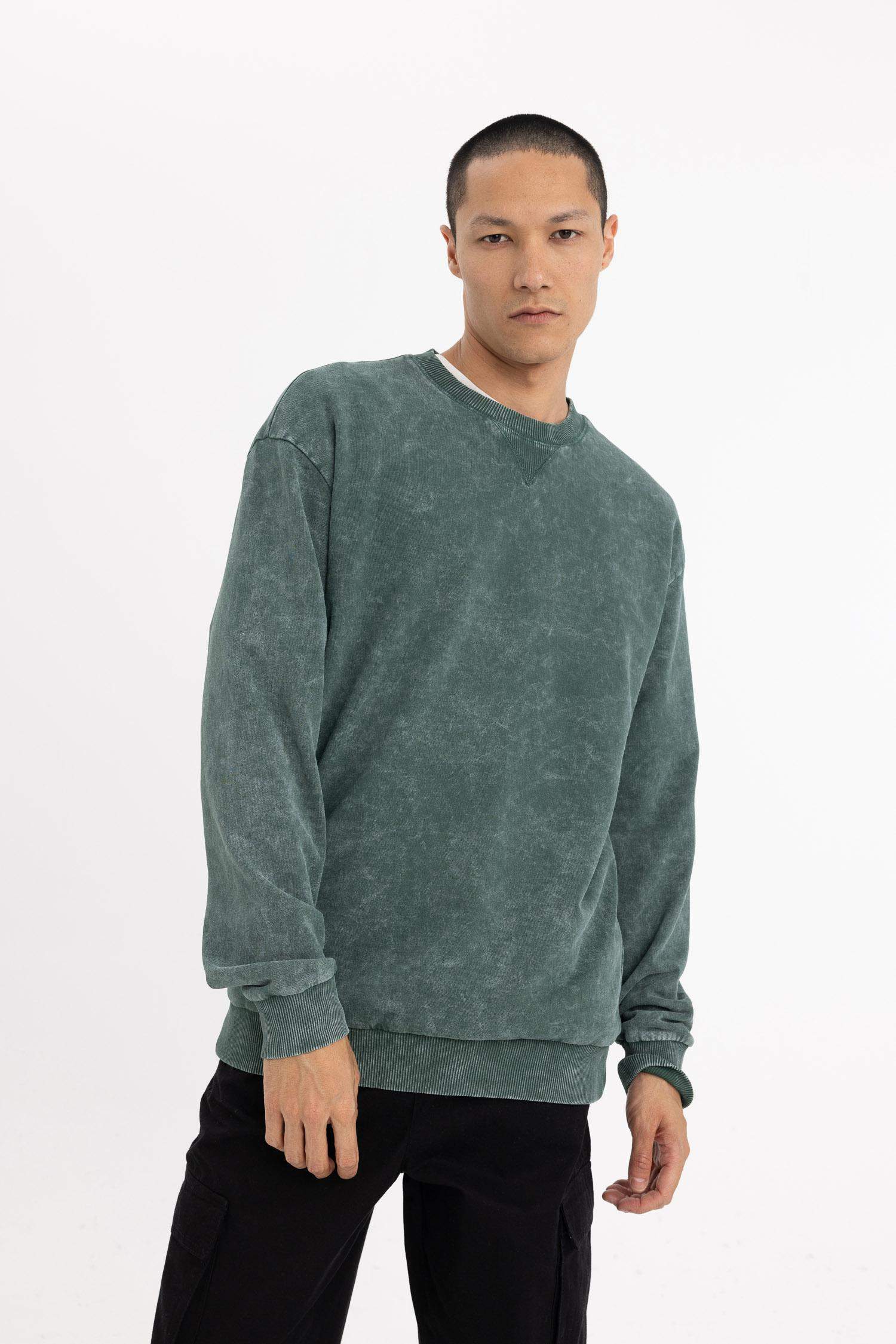 қалыпты пішім дөңгелек жаға Свитер