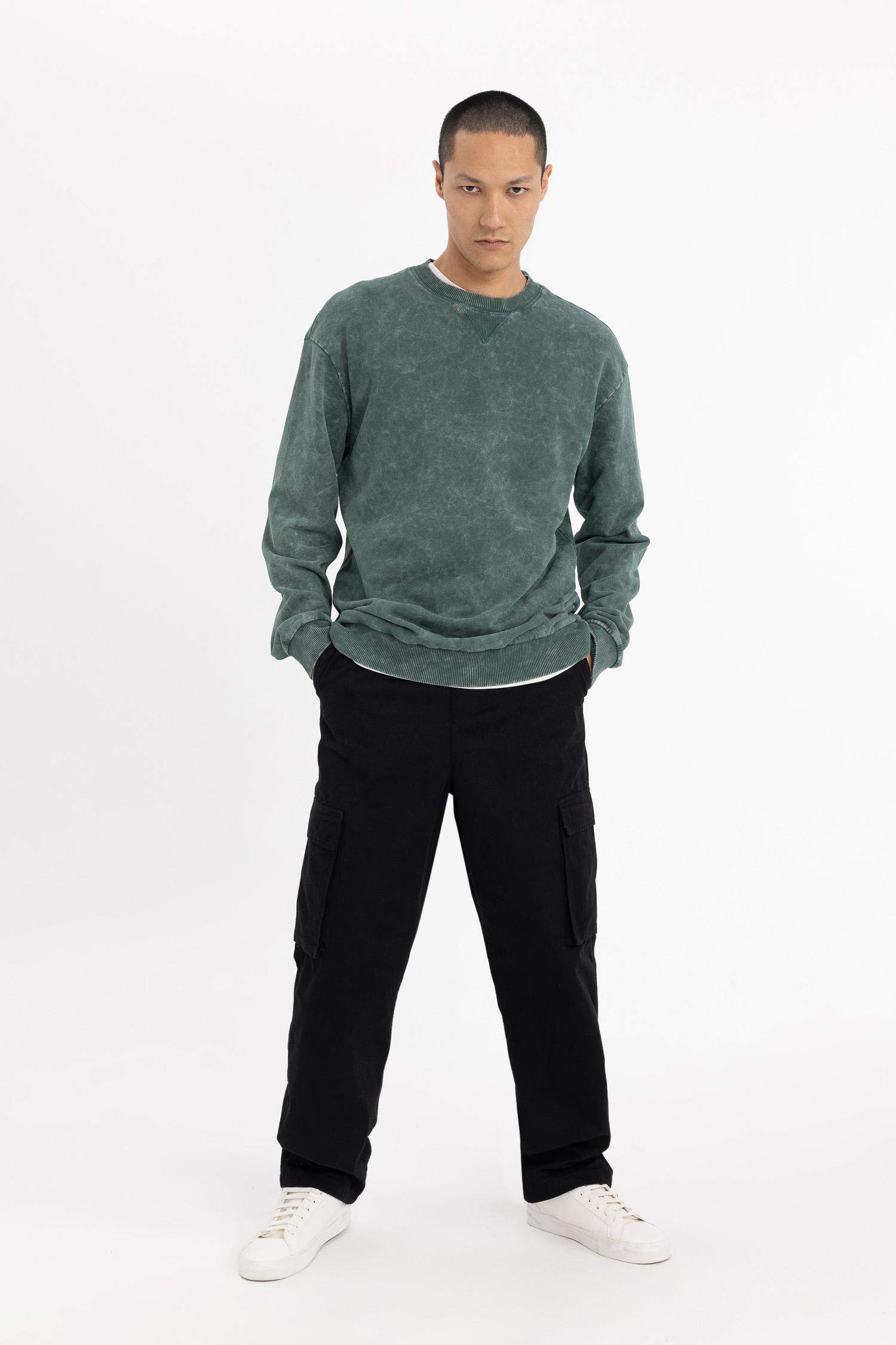 қалыпты пішім дөңгелек жаға Свитер