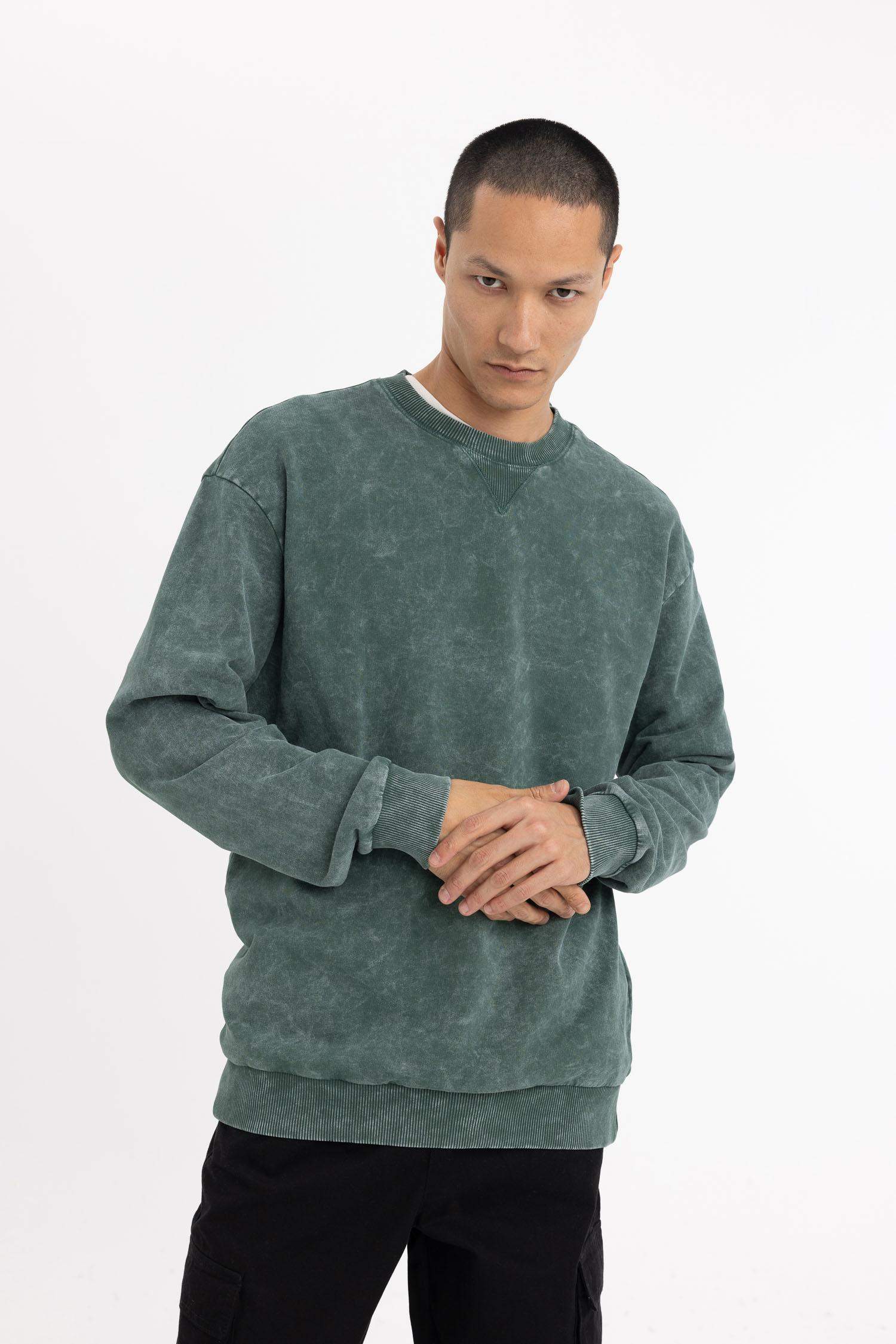 қалыпты пішім дөңгелек жаға Свитер