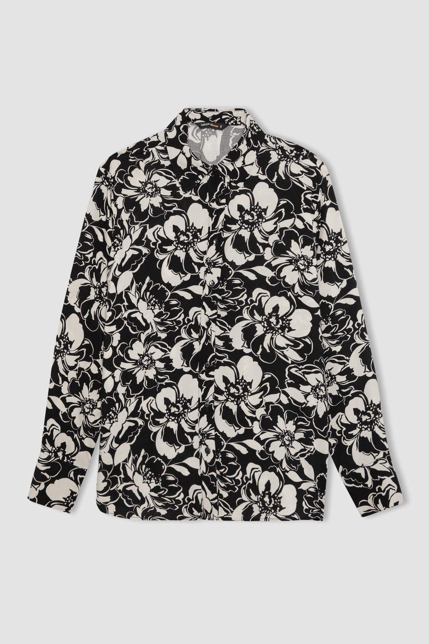 تونيك كم طويل اوفر سايز بياقة قميص