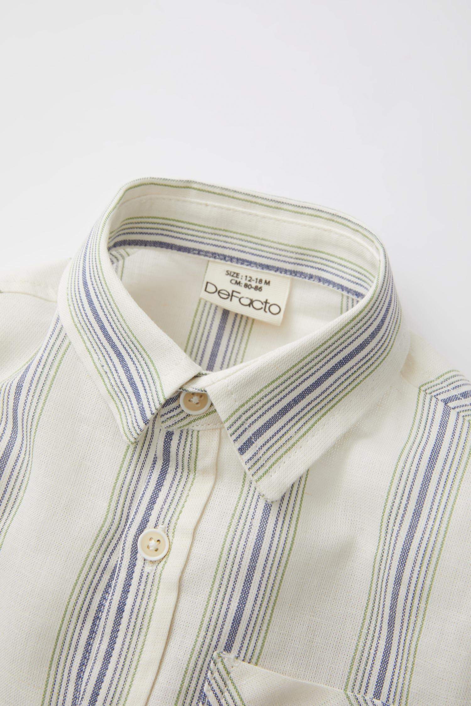 قميص بولو ولادي مخطط قصة عادية