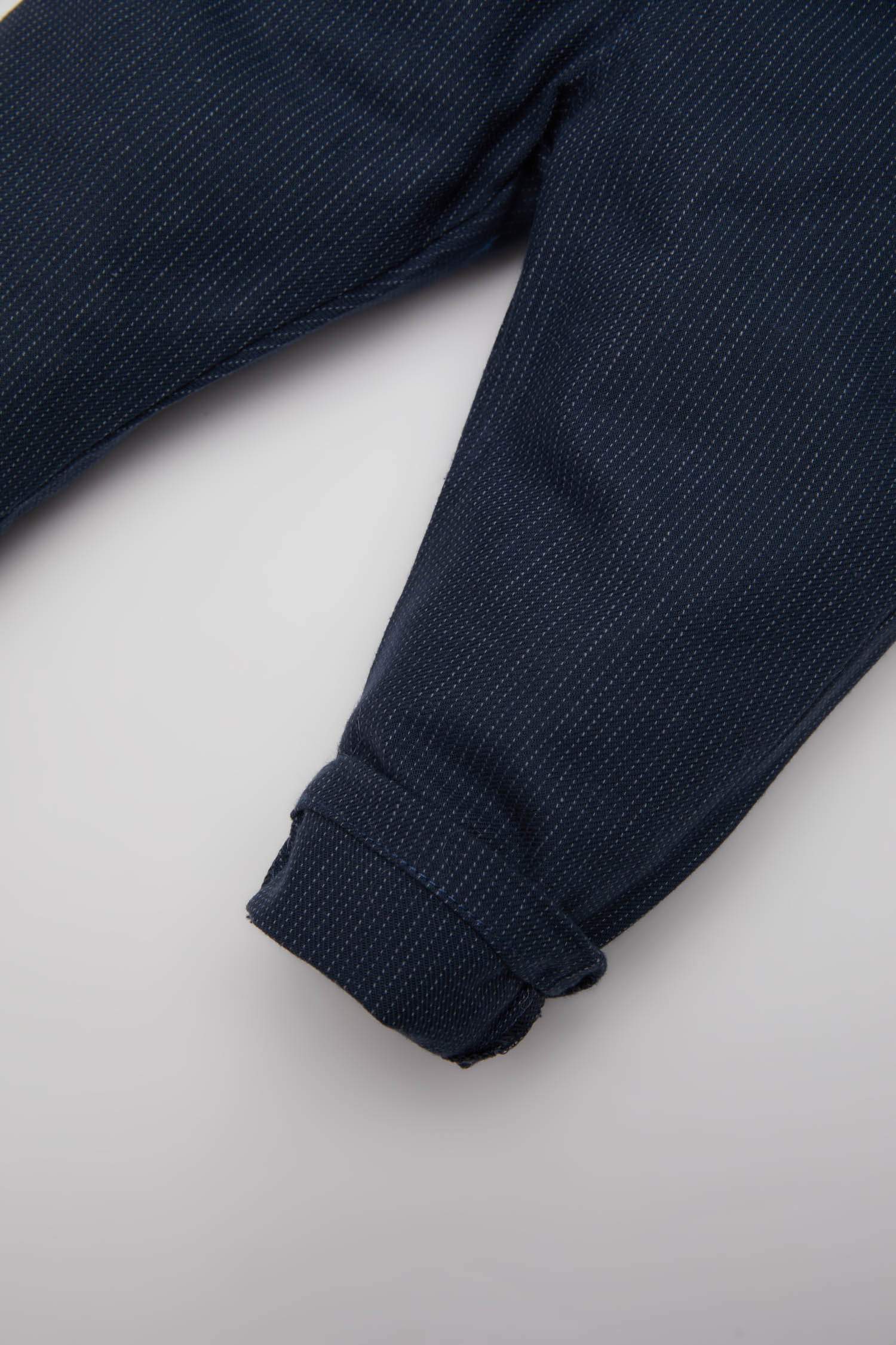 Erkek Bebek Çizgili Düz Paça Gabardin Pantolon