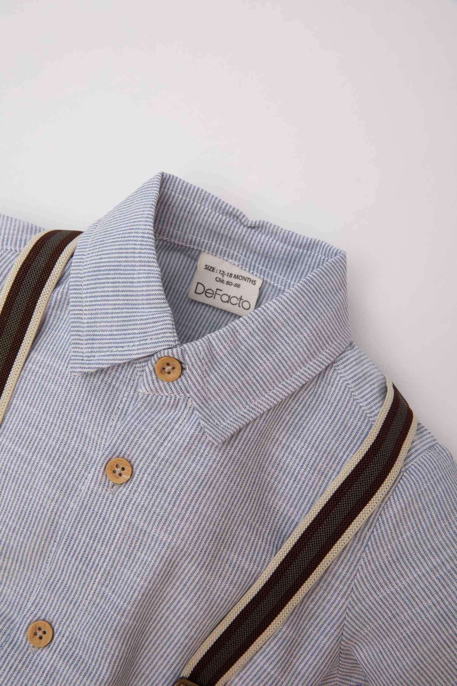 سيت ولادي بنطلون وقميص مخطط - قطعتين