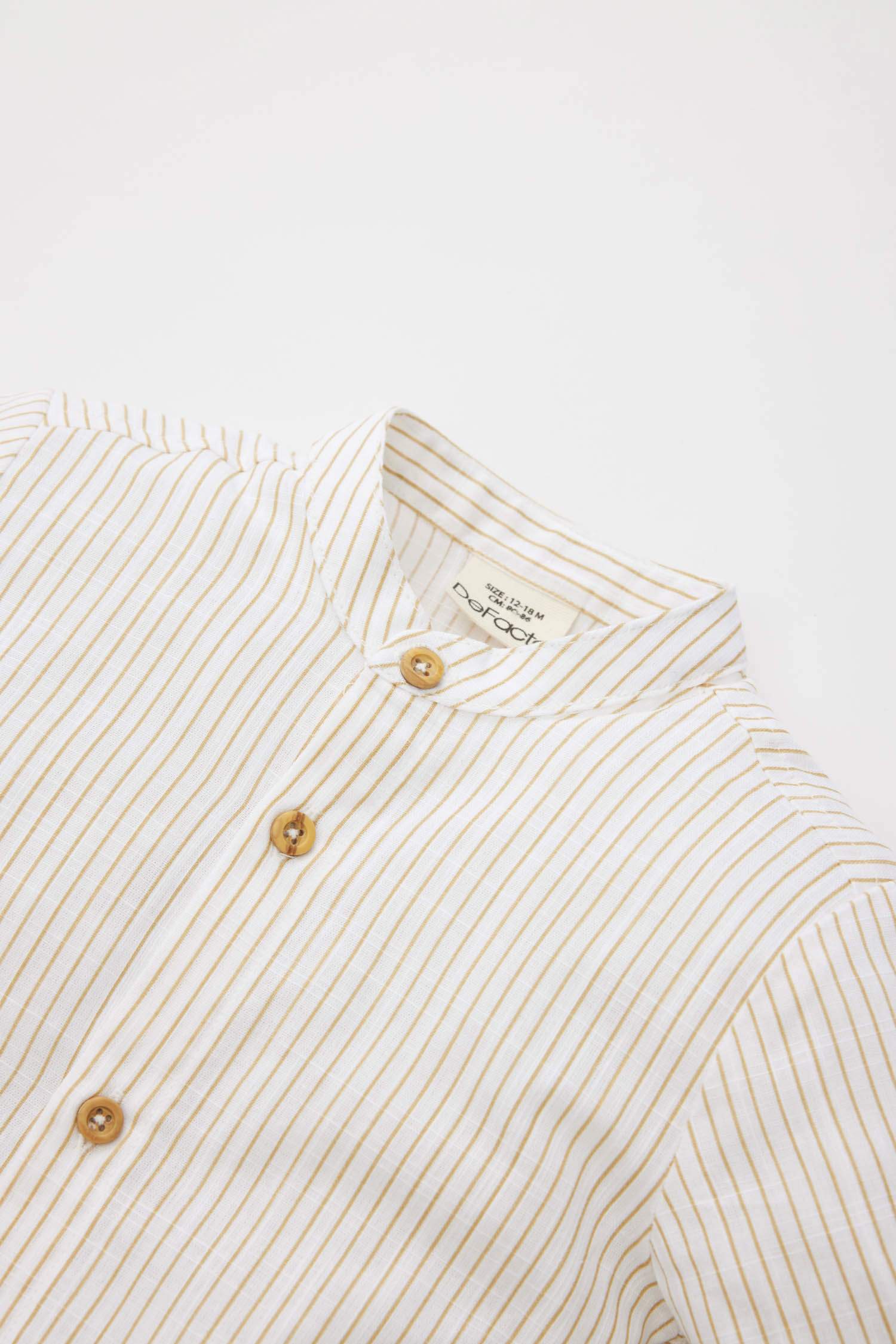 Baby Boy Striped Poplin Shirt Trousers 2 Piece Set