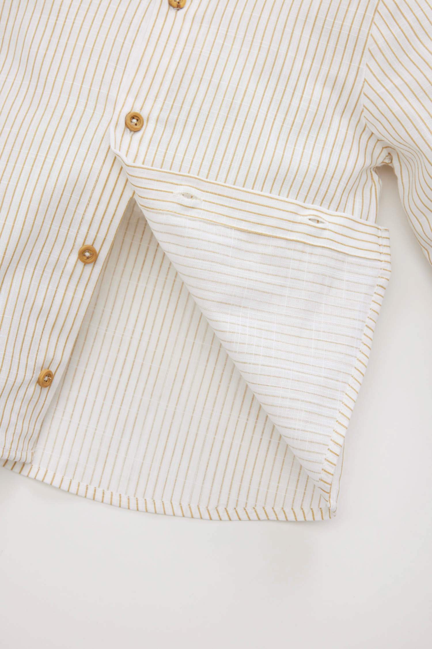 Baby Boy Striped Poplin Shirt Trousers 2 Piece Set