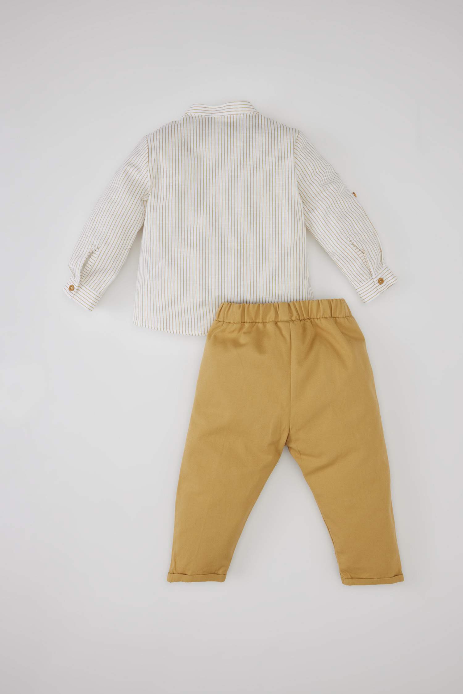 Baby Boy Striped Poplin Shirt Trousers 2 Piece Set