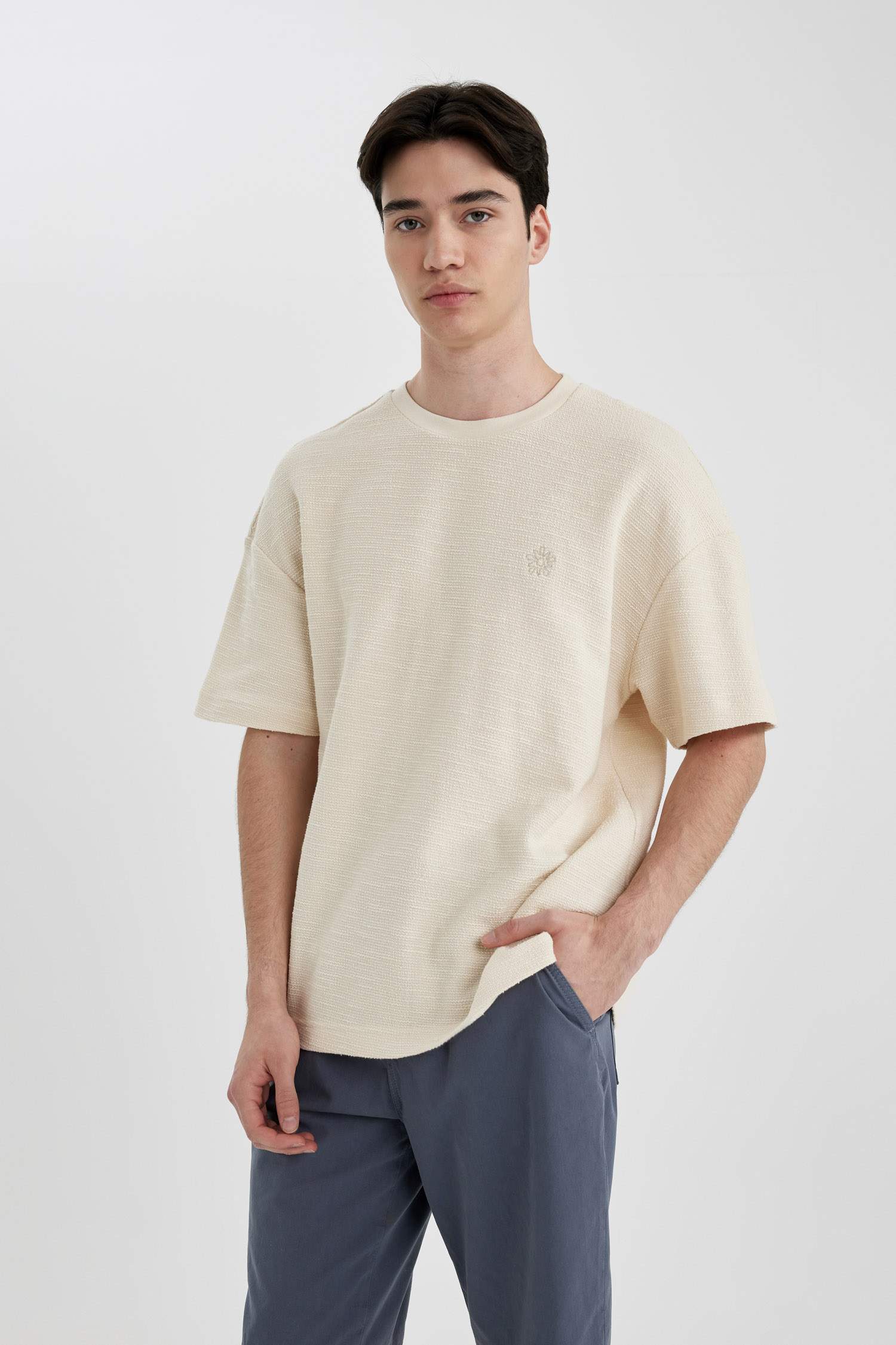 Comfort Fit Crew Neck Knitwear T-Shirt