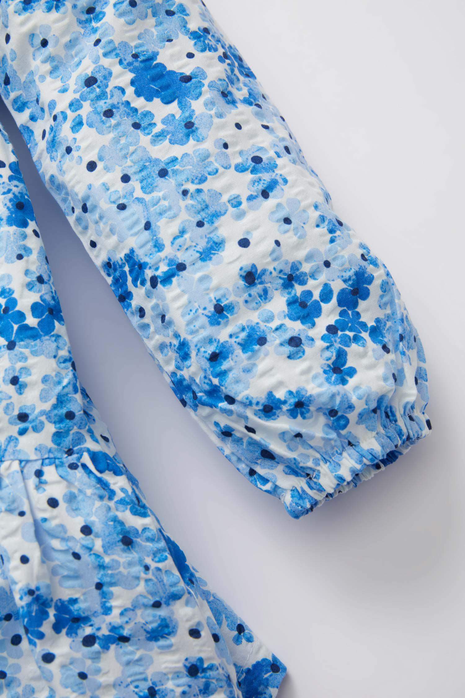 Платье с цветочным принтом с длинным рукавом гофрированная для малышей девочек