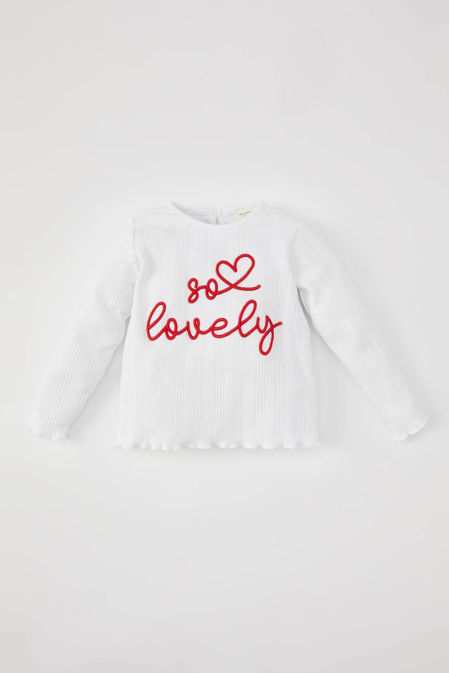 Baby Girl Crew Neck Printed Ribbed Camisole T-Shirt