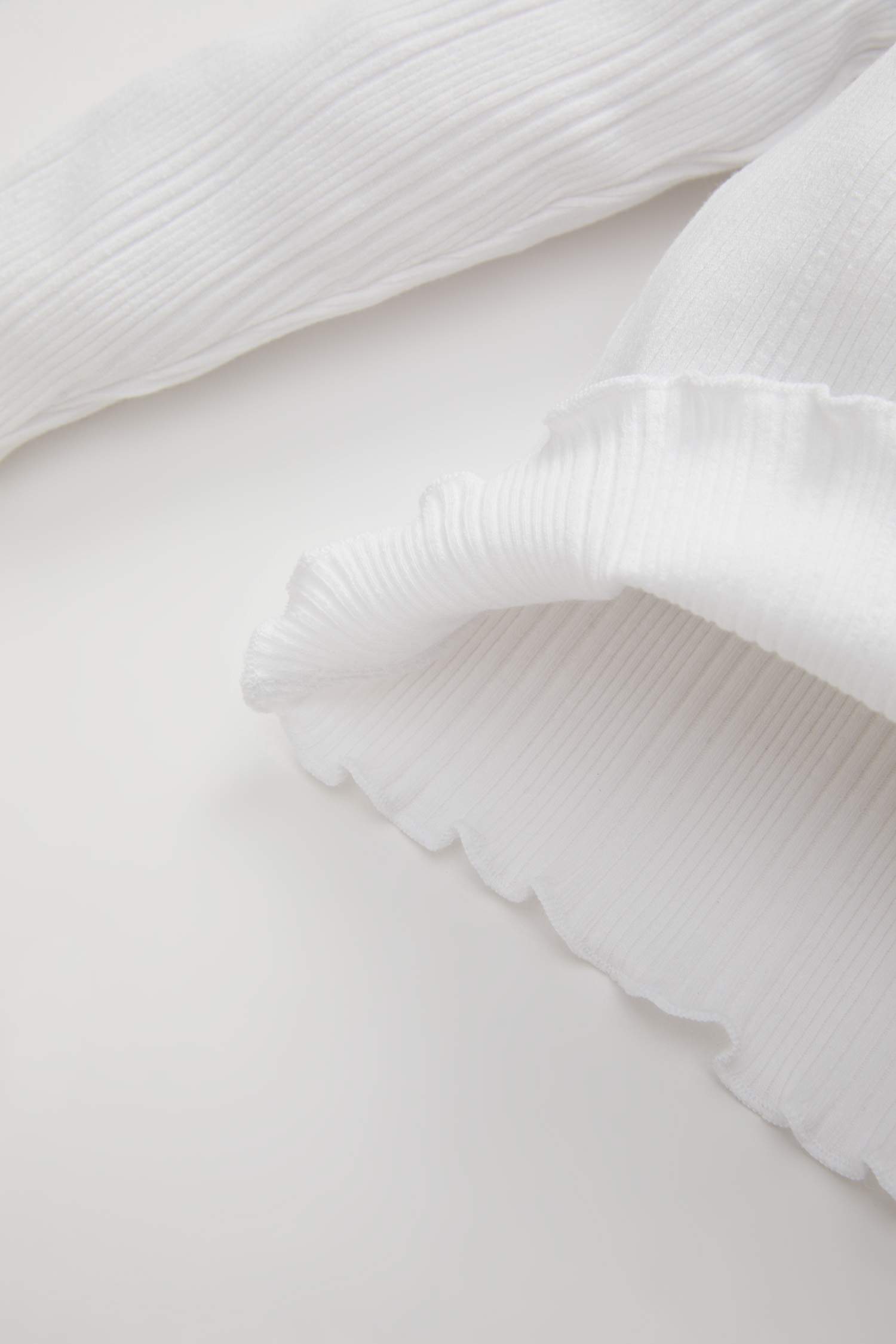 Baby Girl Crew Neck Printed Ribbed Camisole T-Shirt