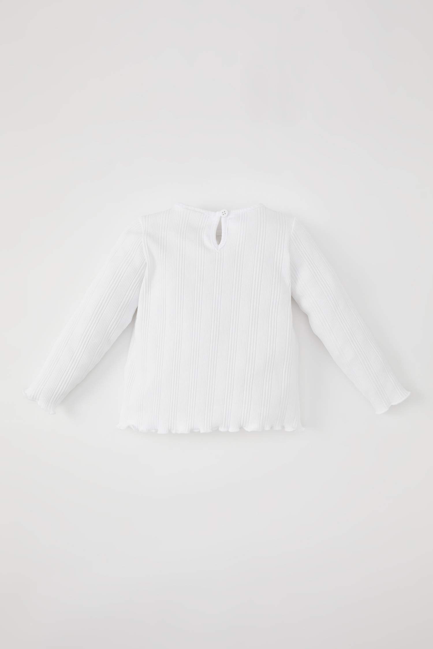 Baby Girl Crew Neck Printed Ribbed Camisole T-Shirt