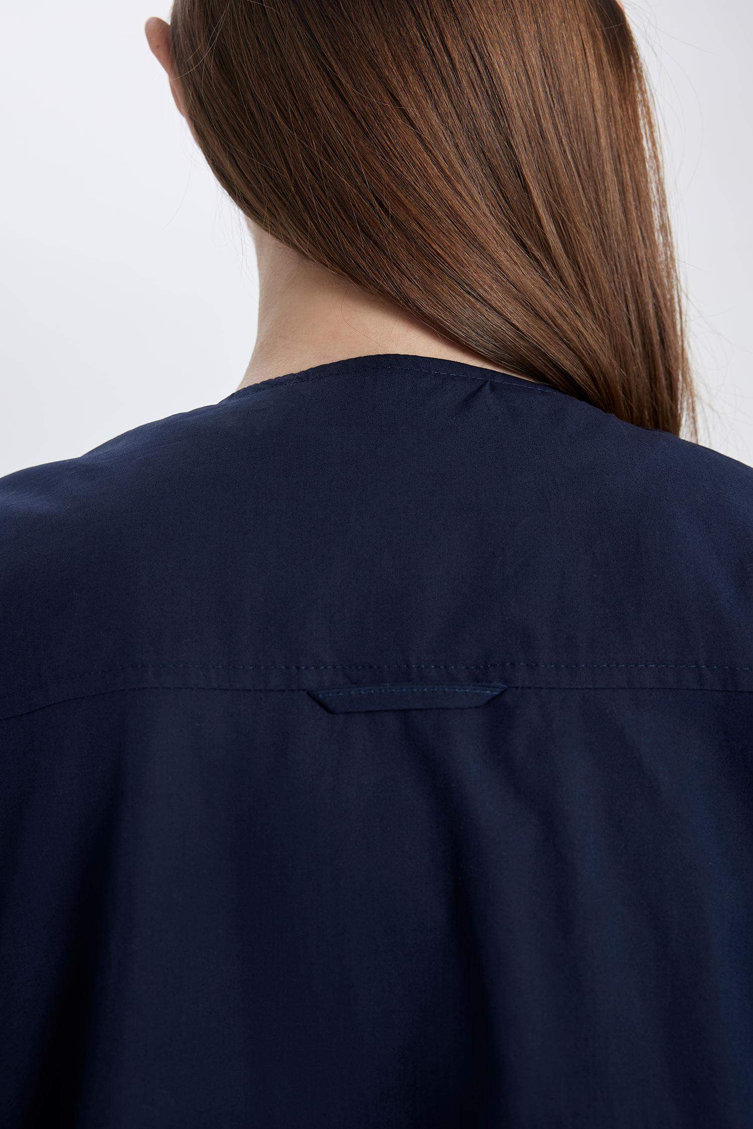 Zippered Poplin Vest