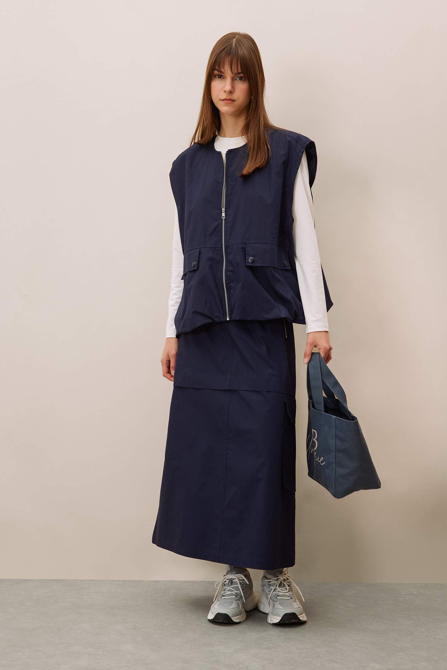 Cargo Fit Poplin Skirt