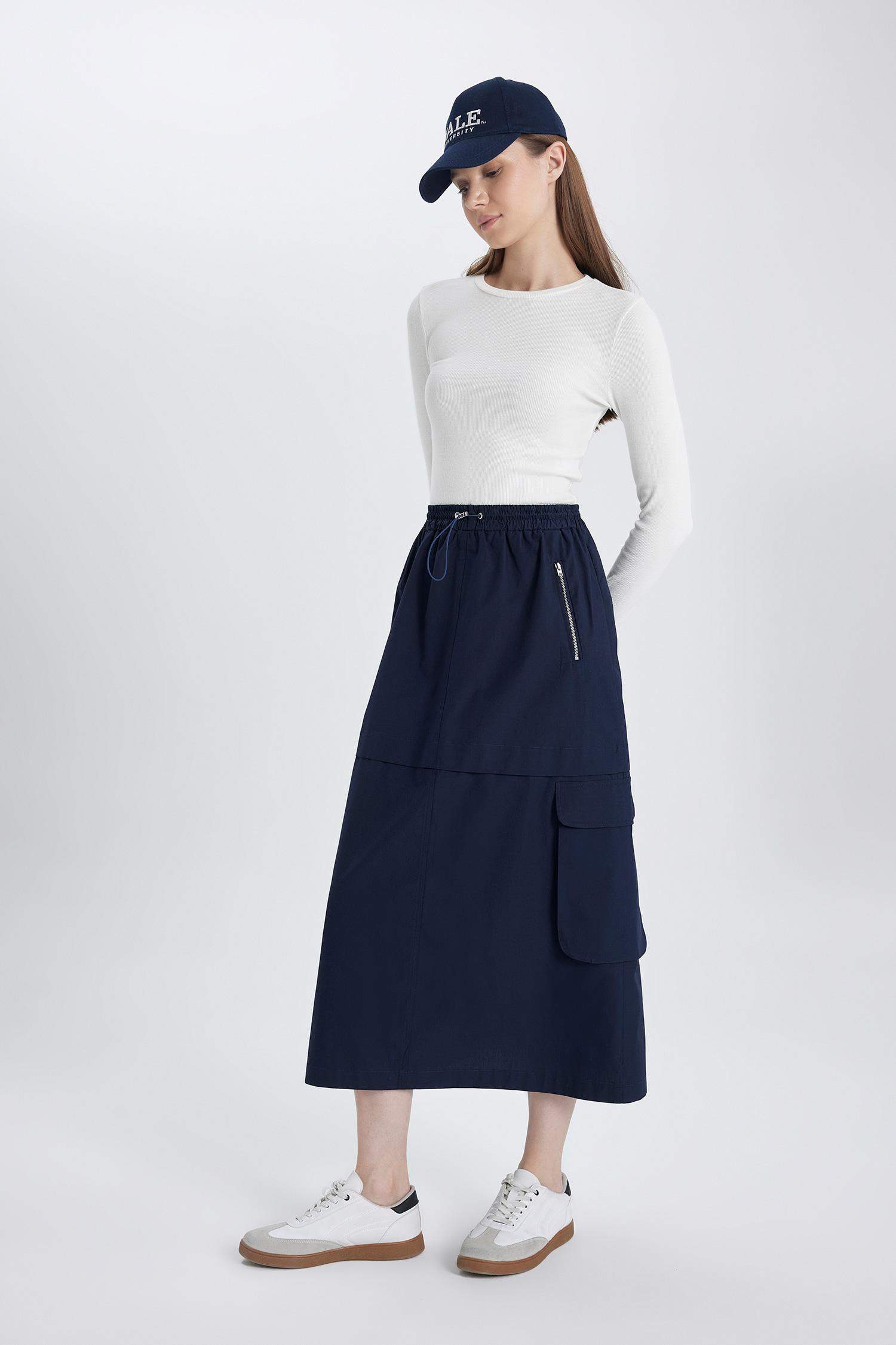 Cargo Fit Poplin Skirt