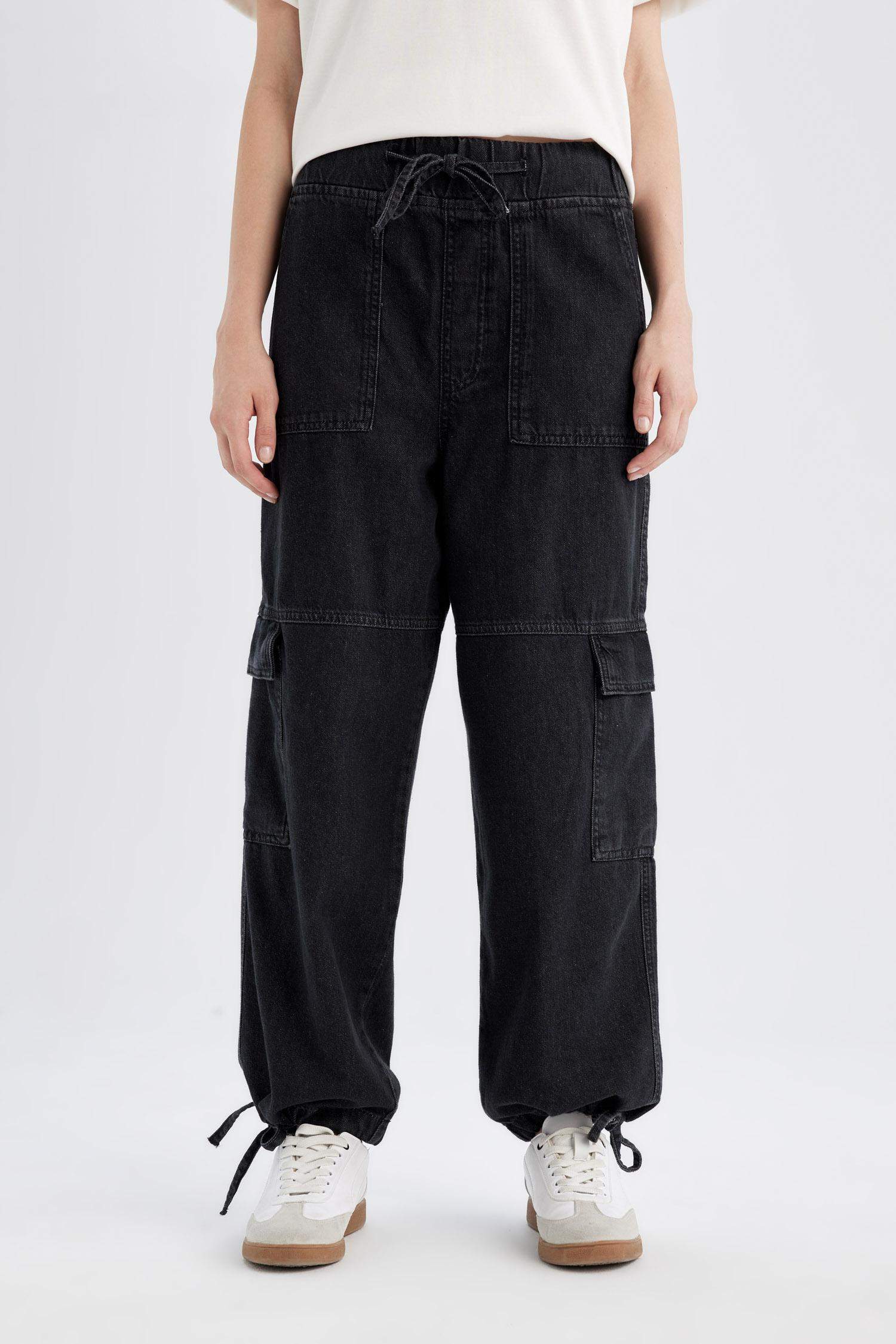 Cargo Jogger High Waist Ankle Length Jeans