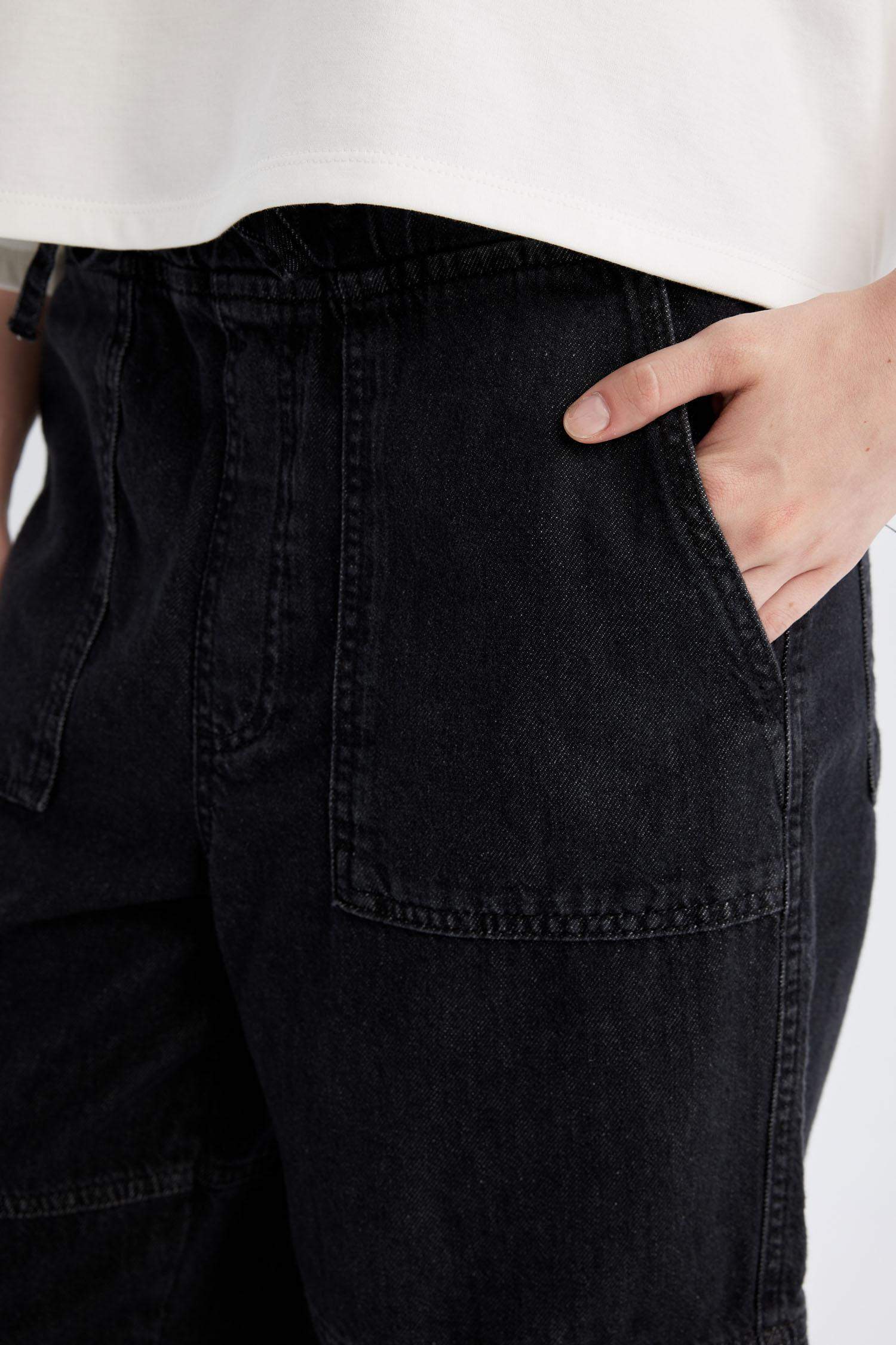 Cargo Jogger High Waist Ankle Length Jeans