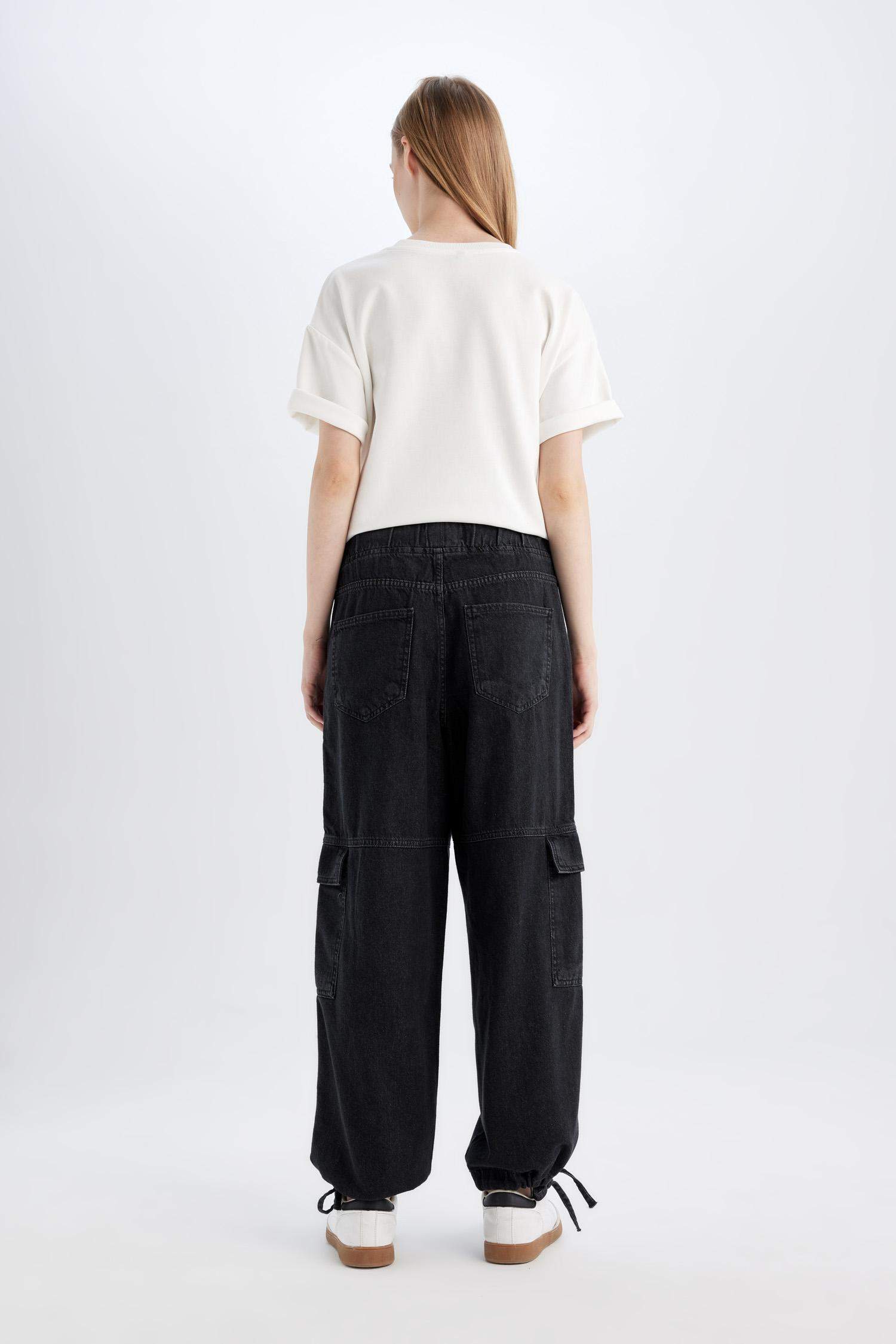 Cargo Jogger High Waist Ankle Length Jeans