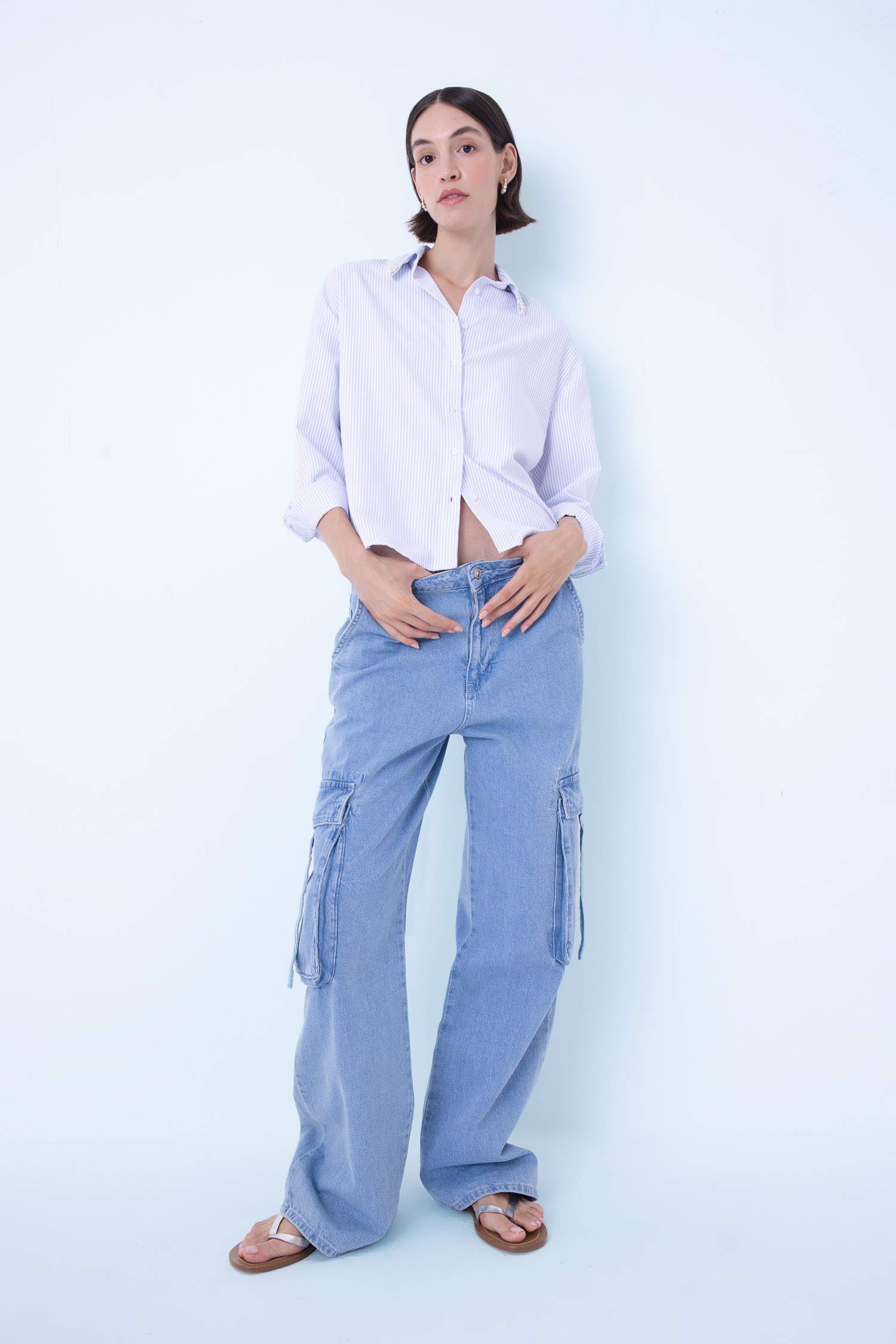 قميص أوكسفورد اوفر سايز بياخة قميص