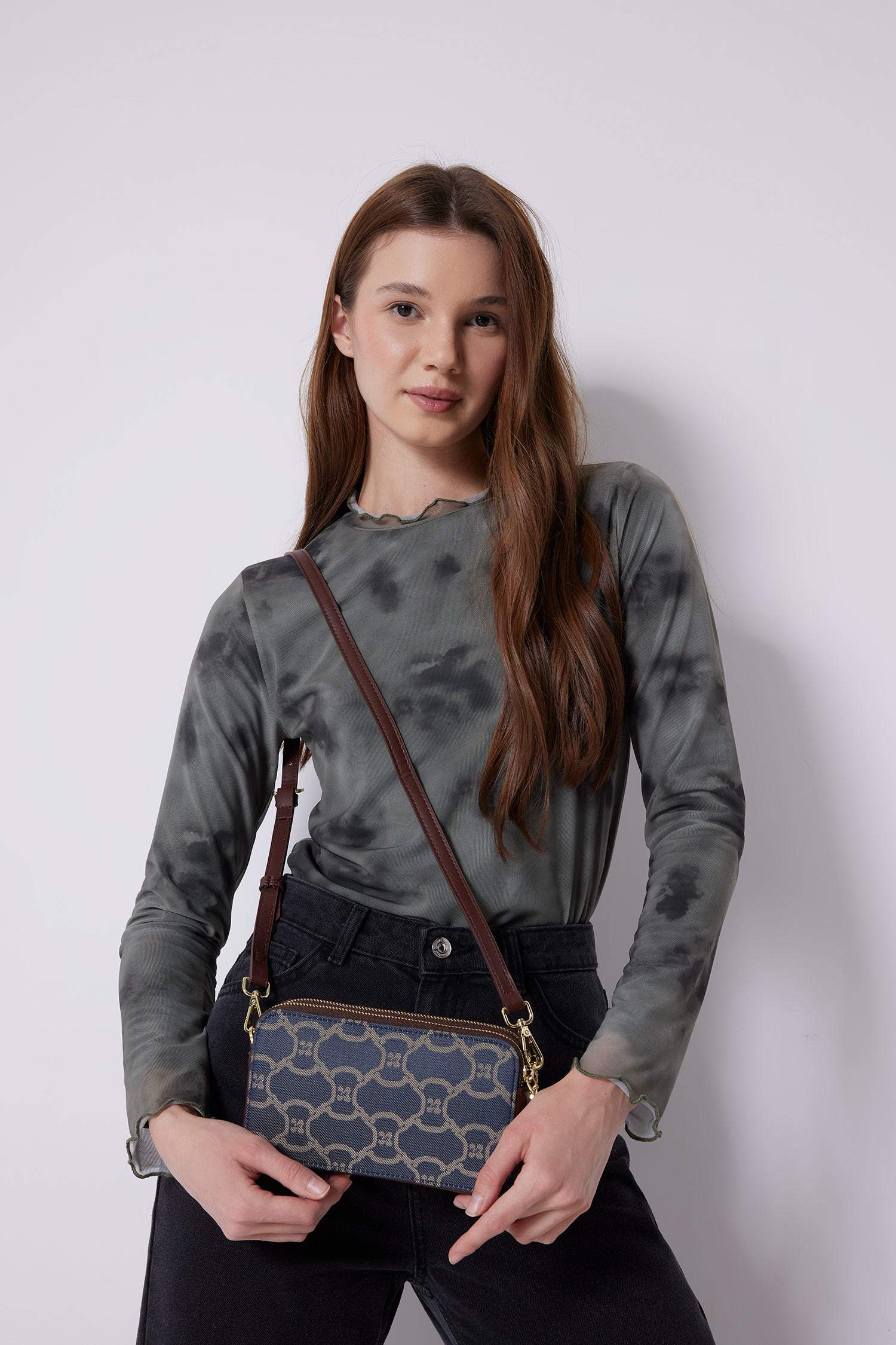 Женская сумка через плечо из искусственной кожи