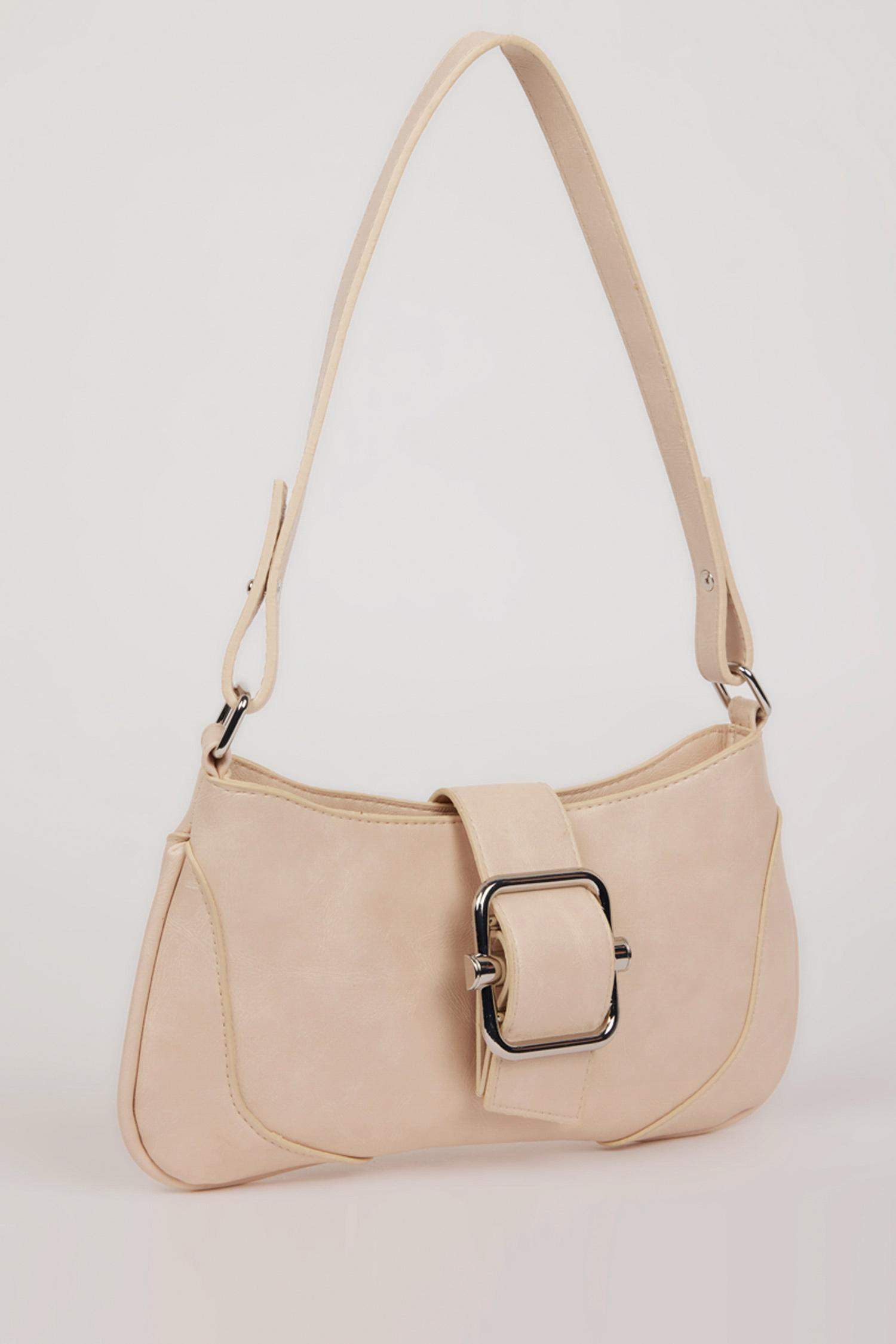 Kadın Toka Detaylı Suni Deri Omuz Çantası