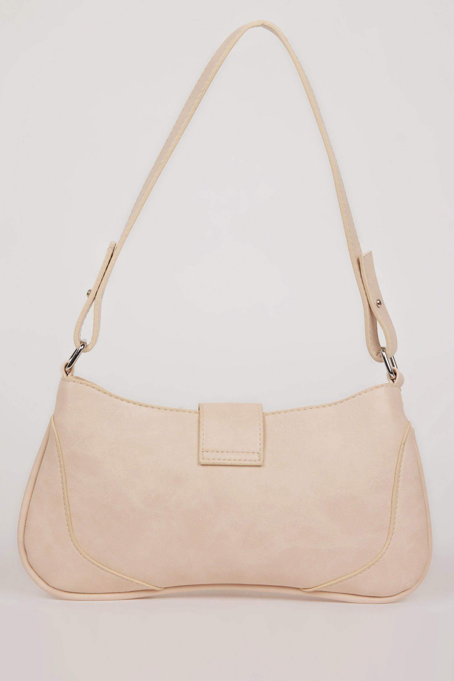 Kadın Toka Detaylı Suni Deri Omuz Çantası