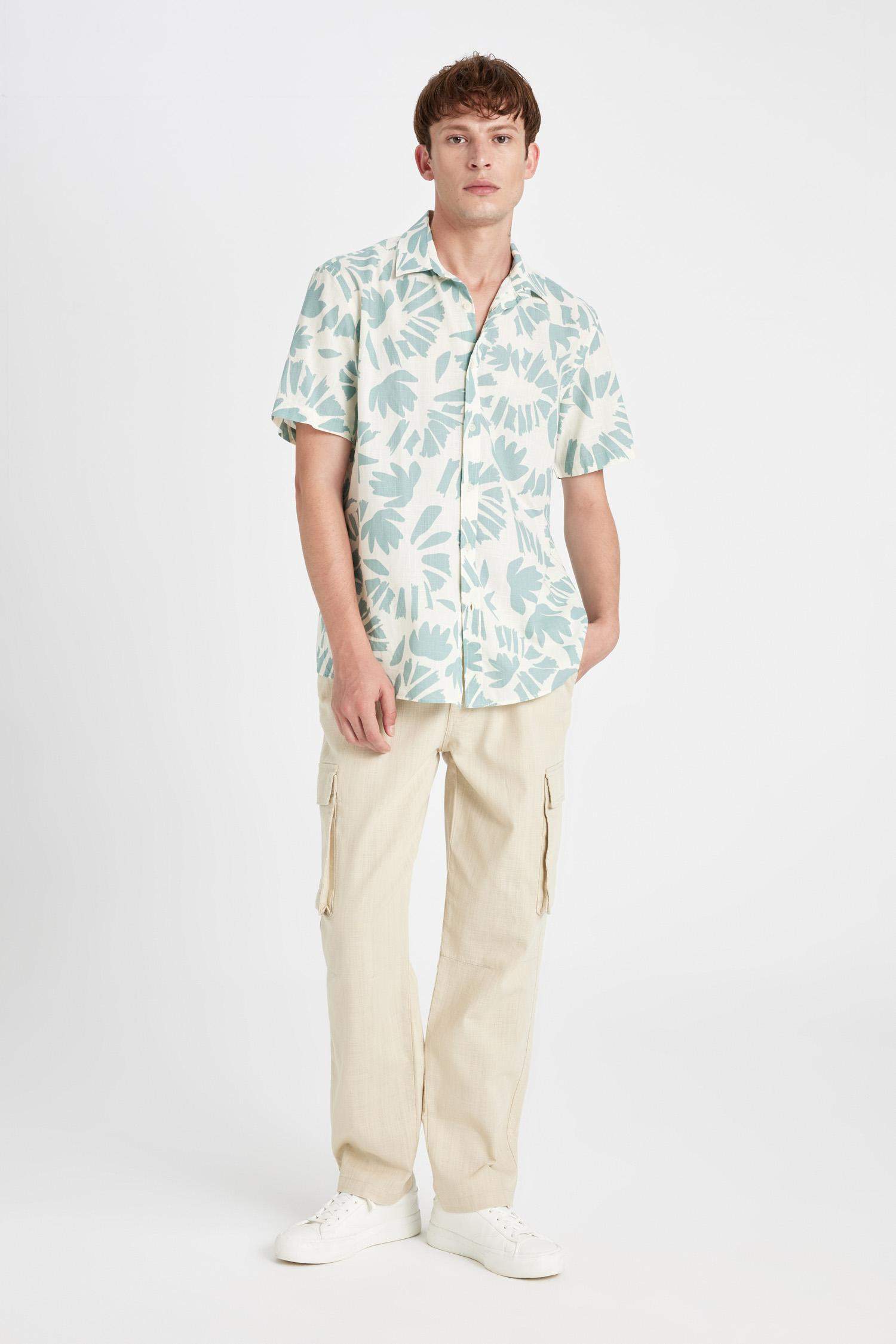 Wide Leg Bol Rahat Kesim Kargo Cepli Keten Görünümlü Yazlık Pantolon