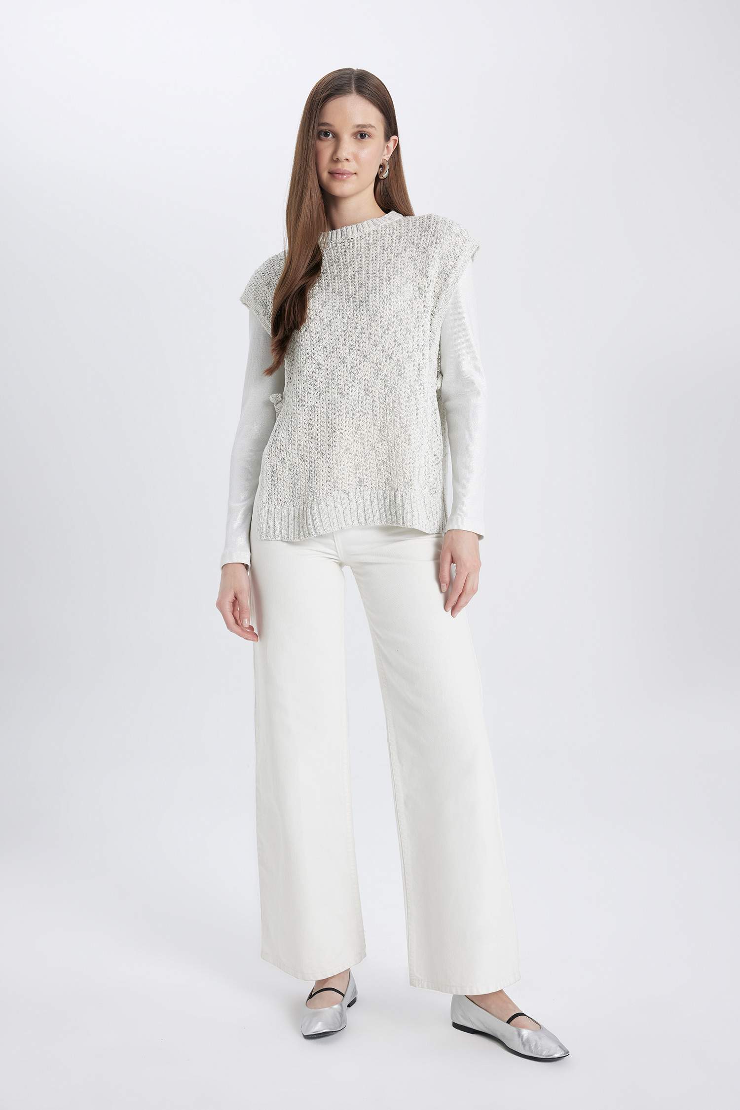 Regular Fit Crew Neck Vest