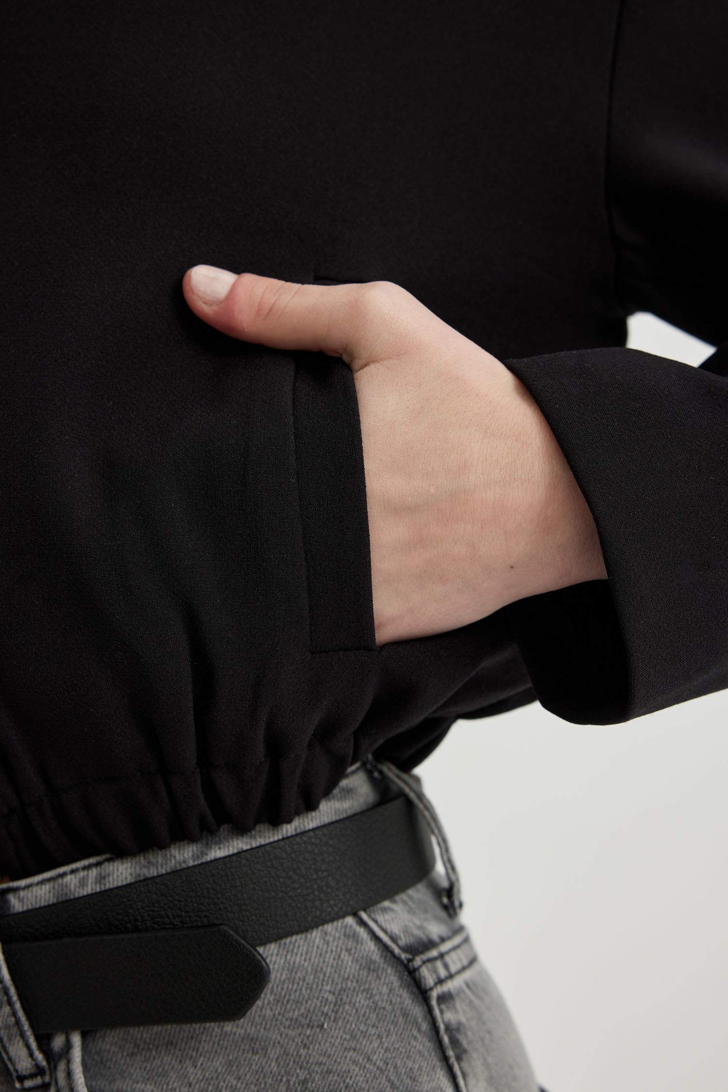 Jacket Bomber à Col Chemise avec poches