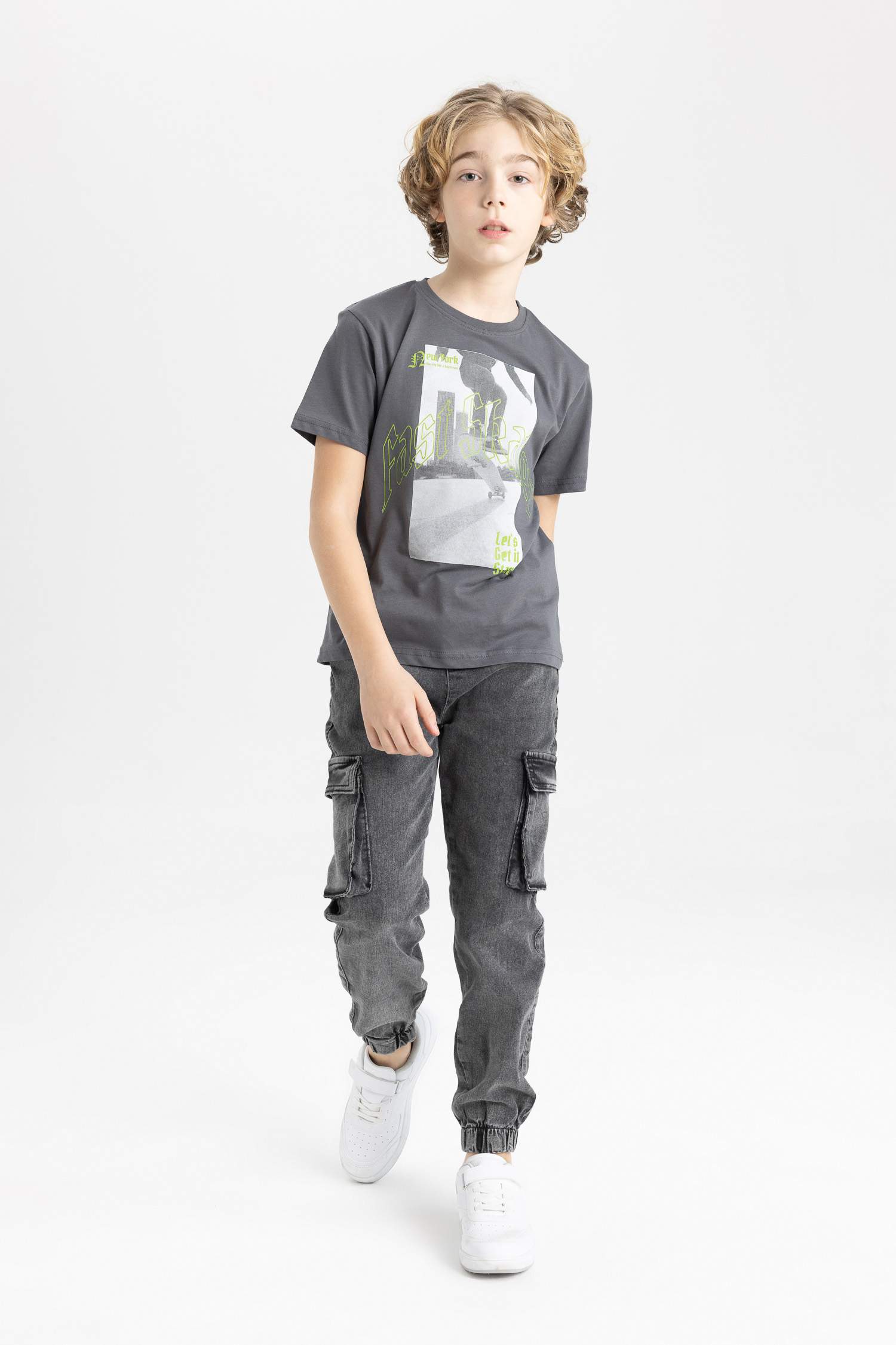 Boy Crew Neck Printed Short Sleeve T-Shirt