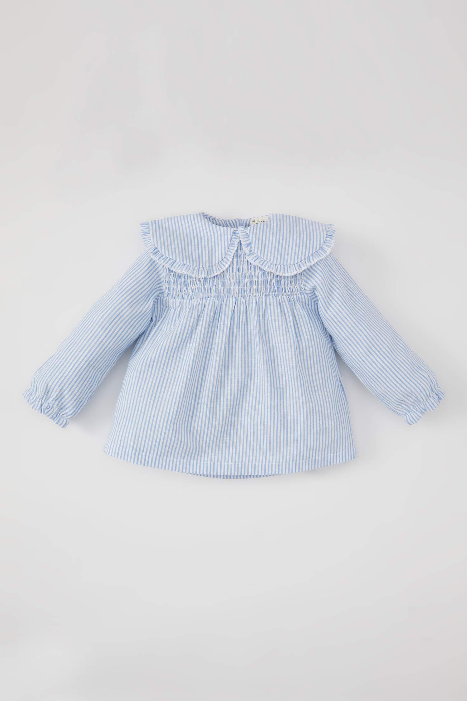 Chemise en Popeline à Manches Longues Pour Bébé Fille