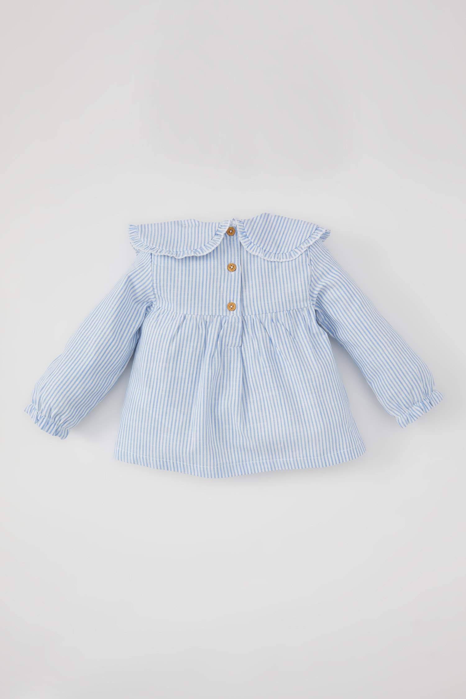 Chemise en Popeline à Manches Longues Pour Bébé Fille