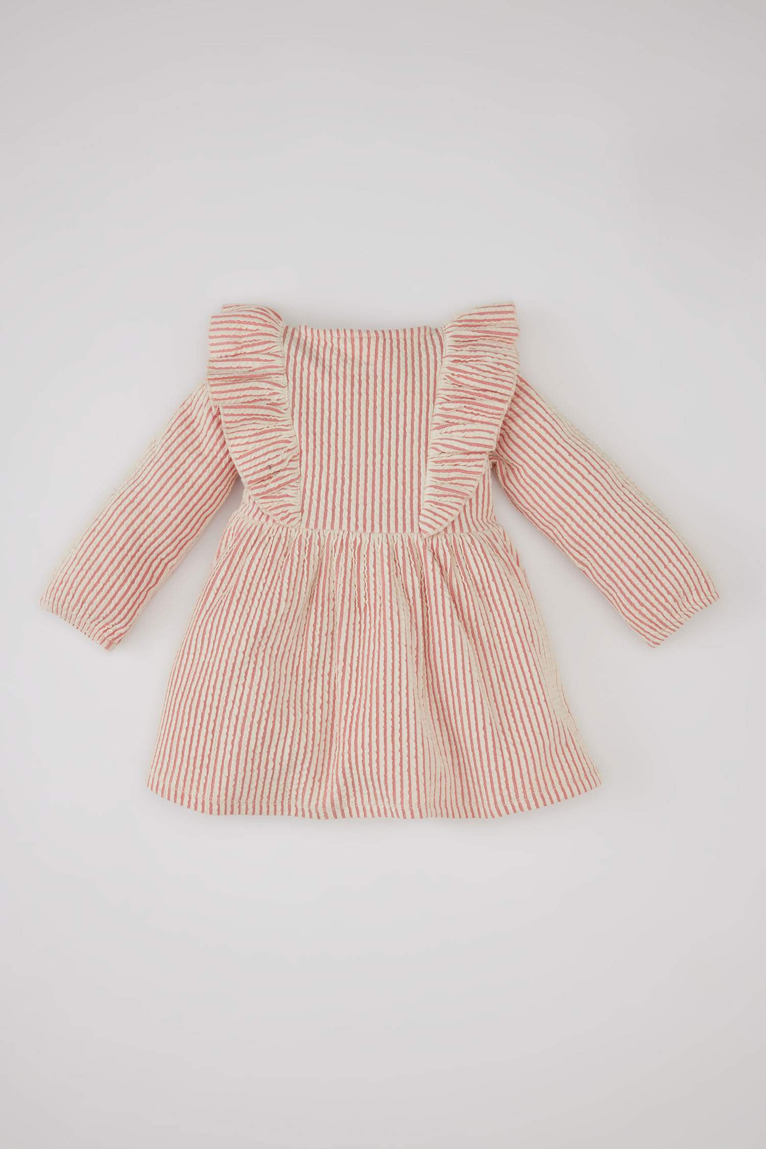 Kız Bebek Çizgili Uzun Kollu Elbise