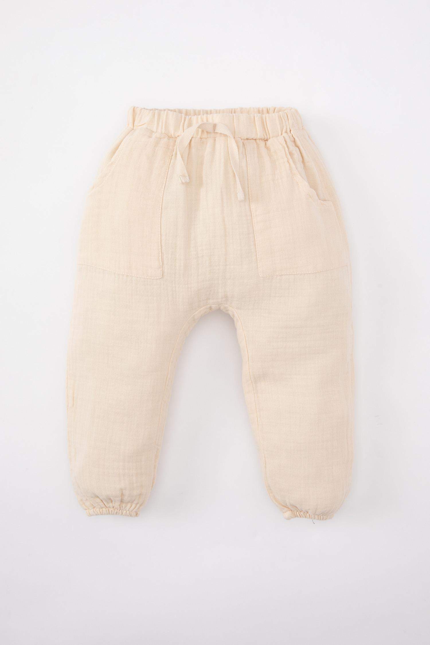 طقم ولادي قميص وسروال موسلين - قطعتين