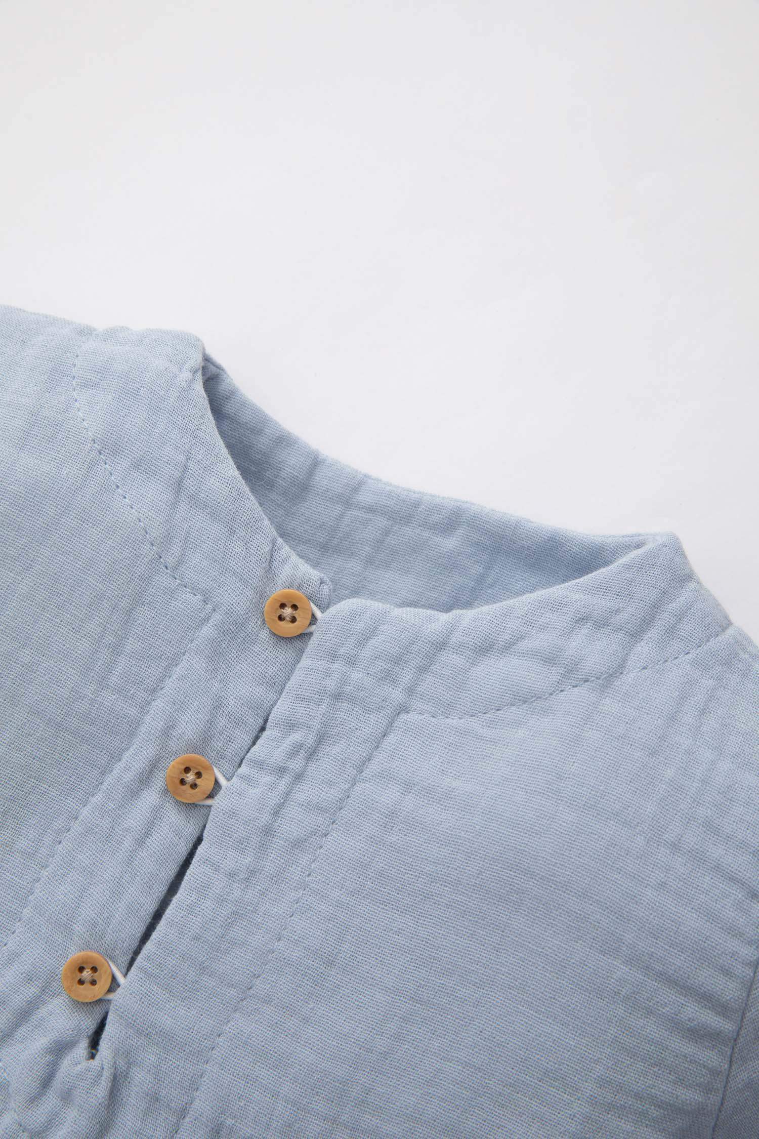 طقم ولادي قميص وسروال موسلين - قطعتين