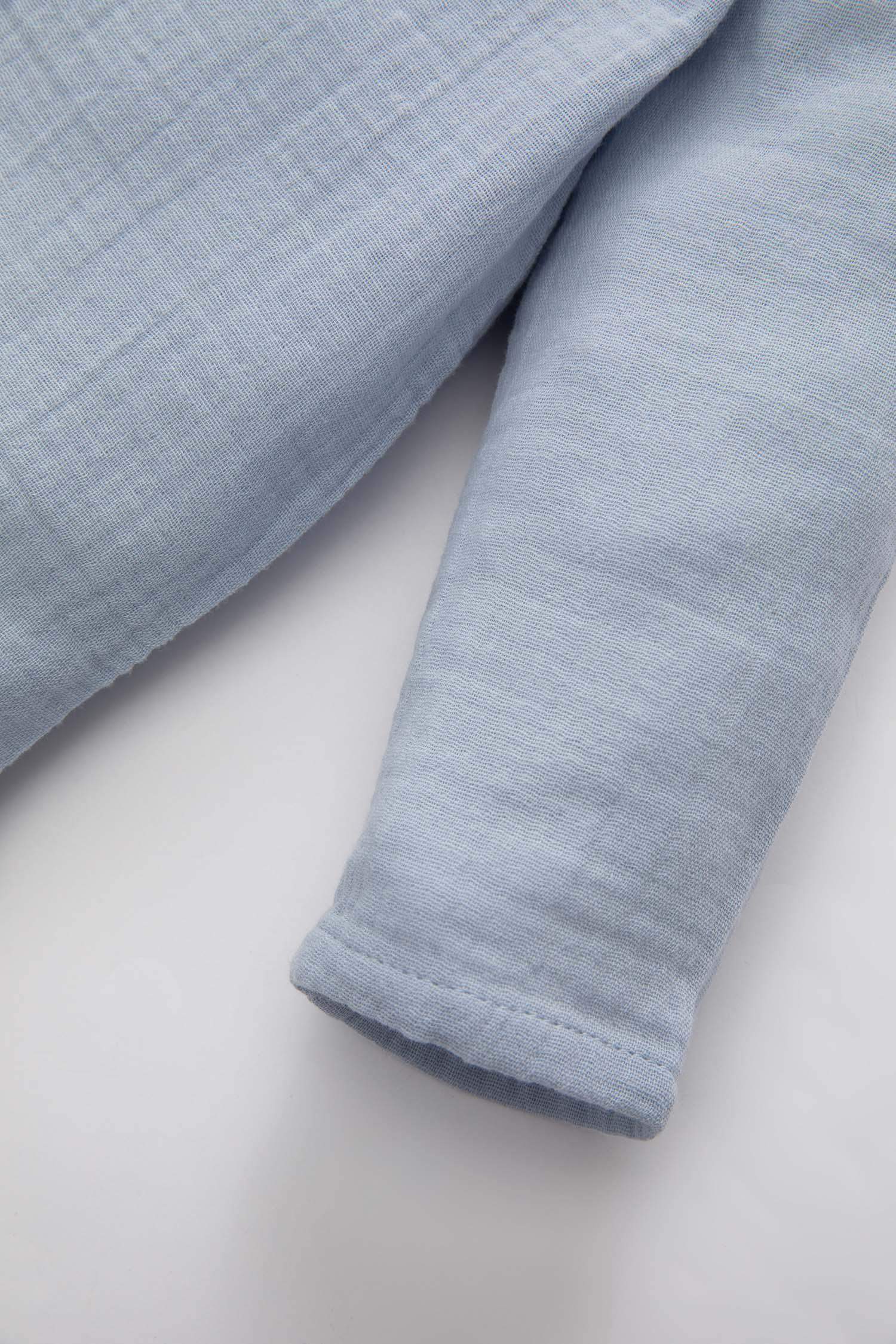 طقم ولادي قميص وسروال موسلين - قطعتين