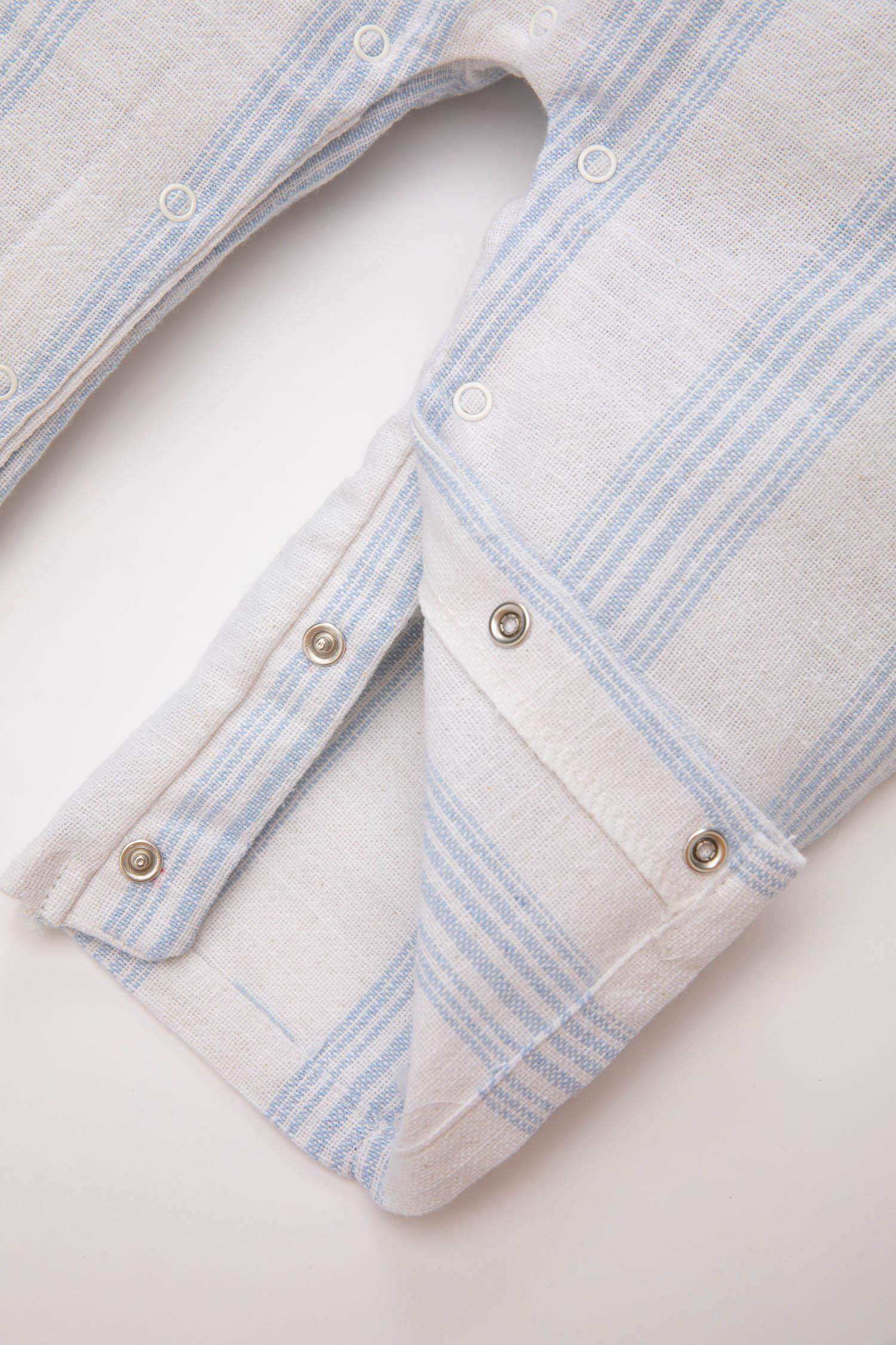 Ensemble Salopette rayée et T-Shirt à Manches Longues Pour Bébé Garçon