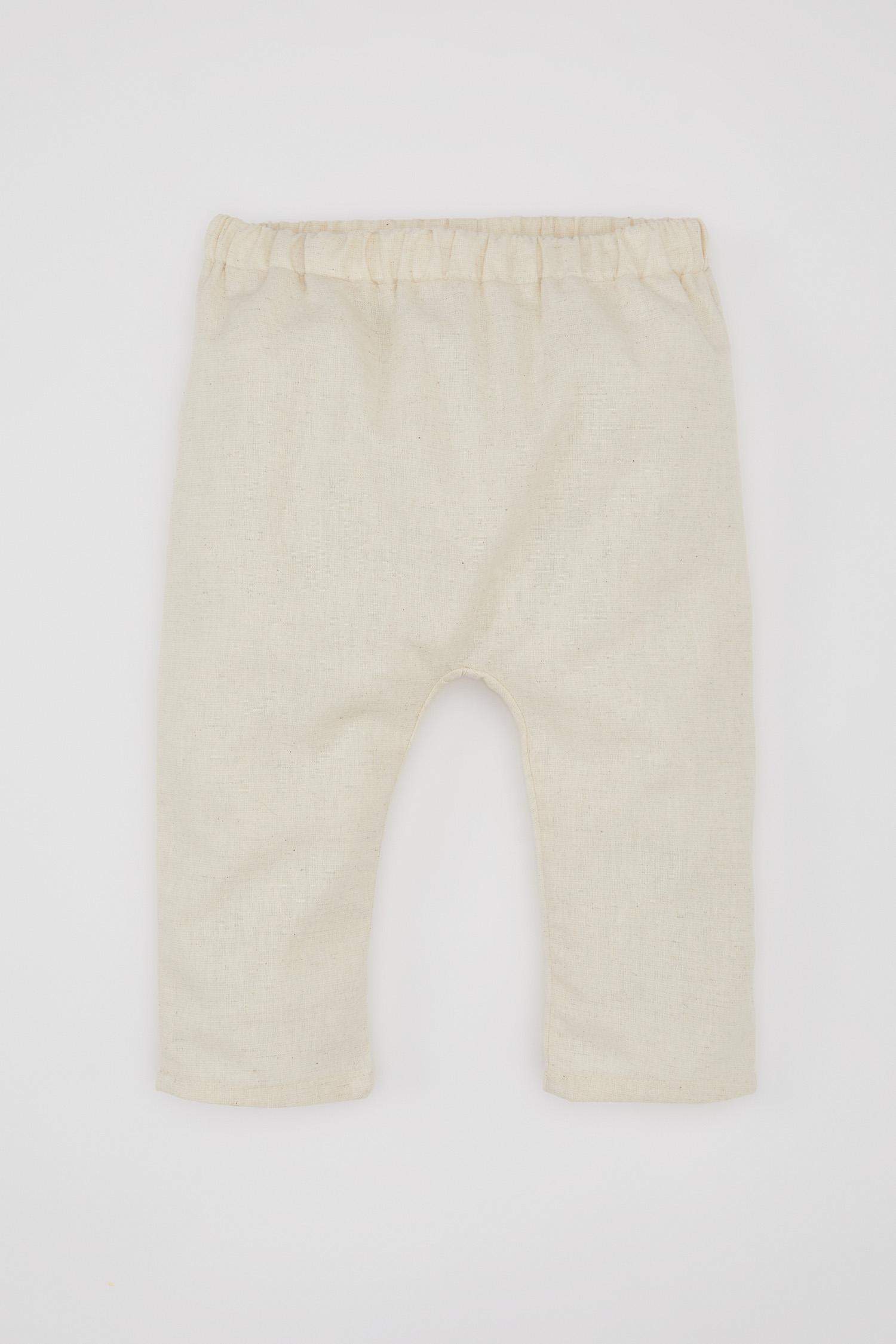 Ensemble pour Bébé Garçon de Body à Manches Longues, Pantalon en Lin à Boutons-Pression et Gilet - 3 Pièces