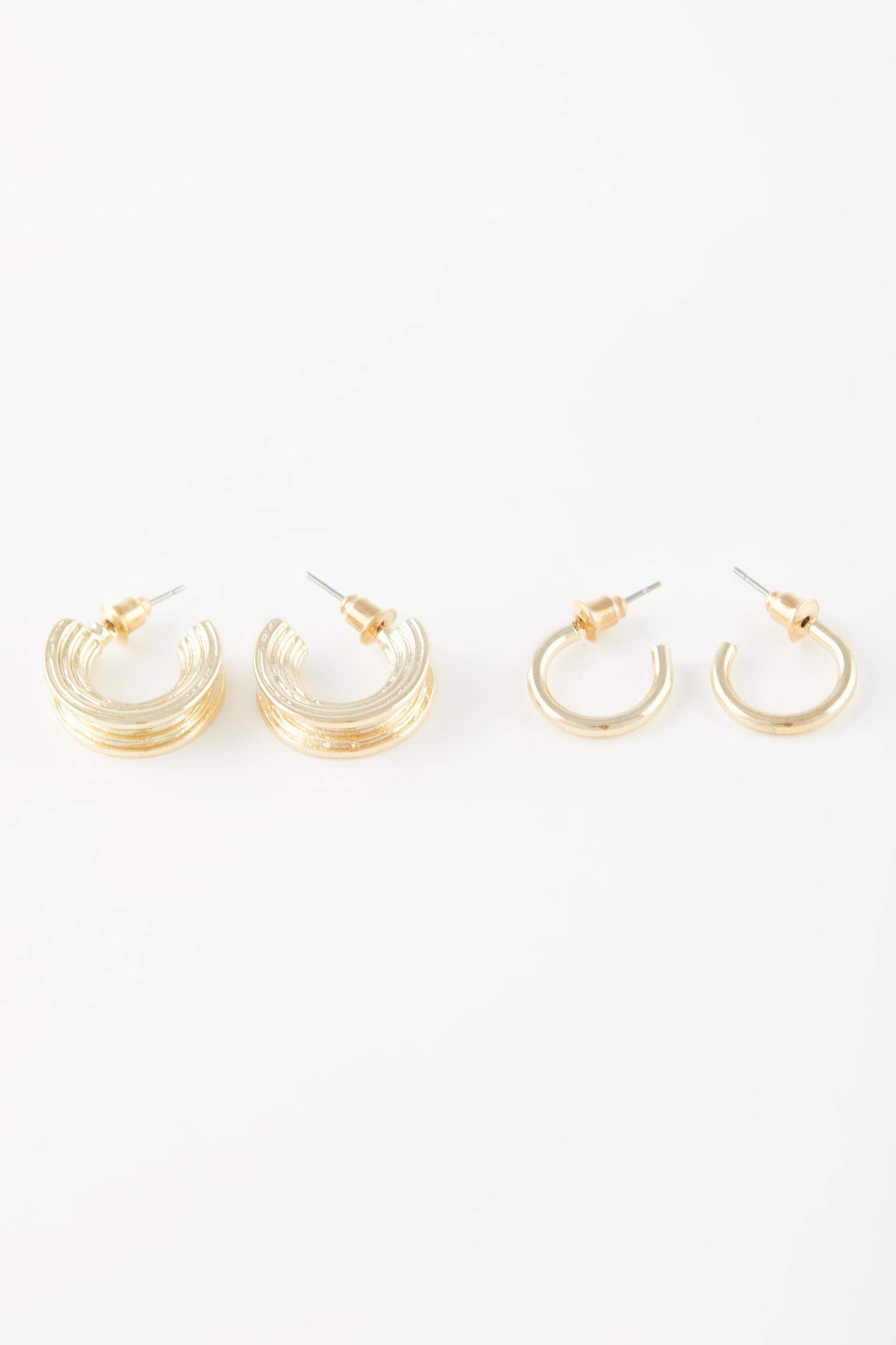 حلق حريمي ذهبي - قطعتين