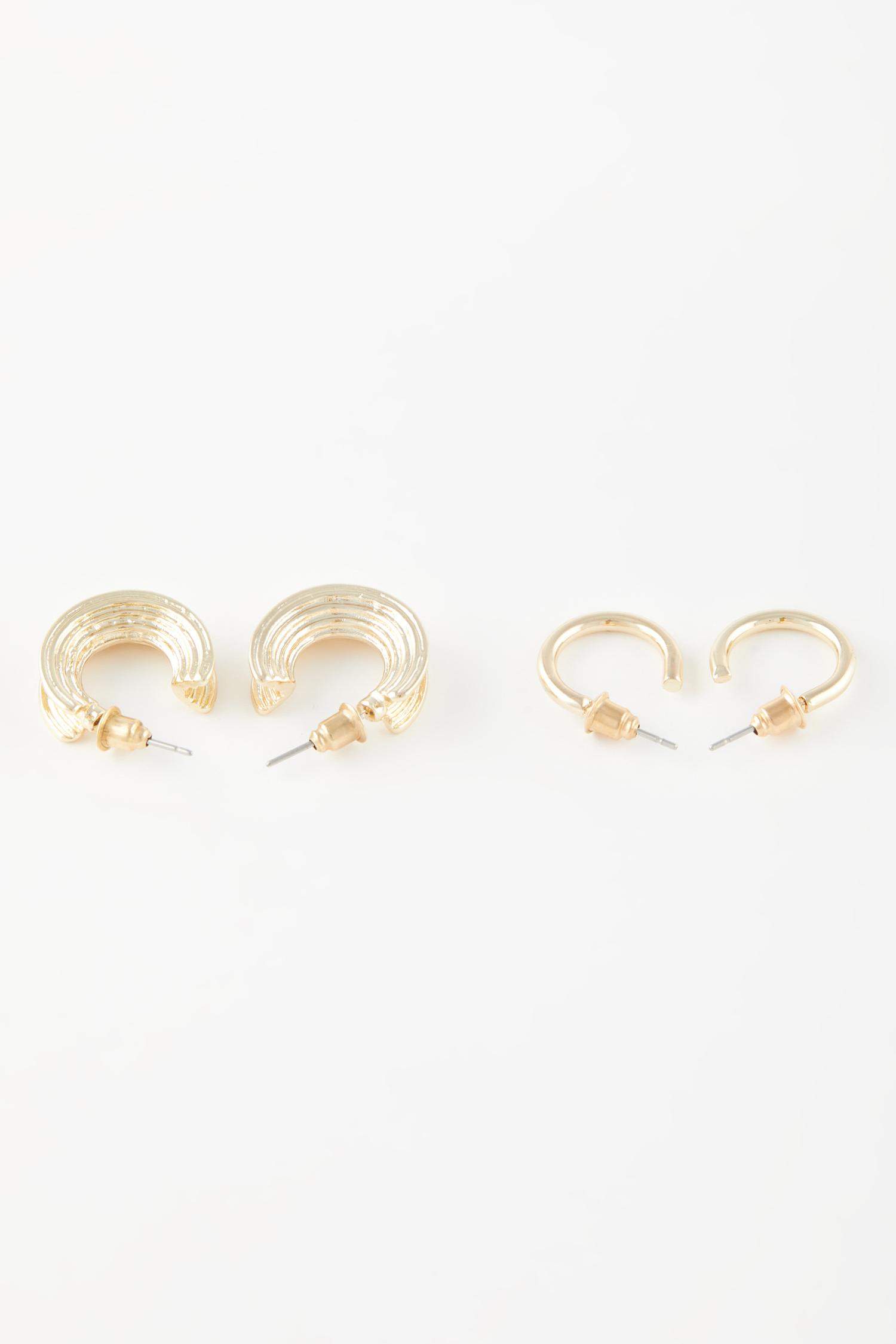 حلق حريمي ذهبي - قطعتين